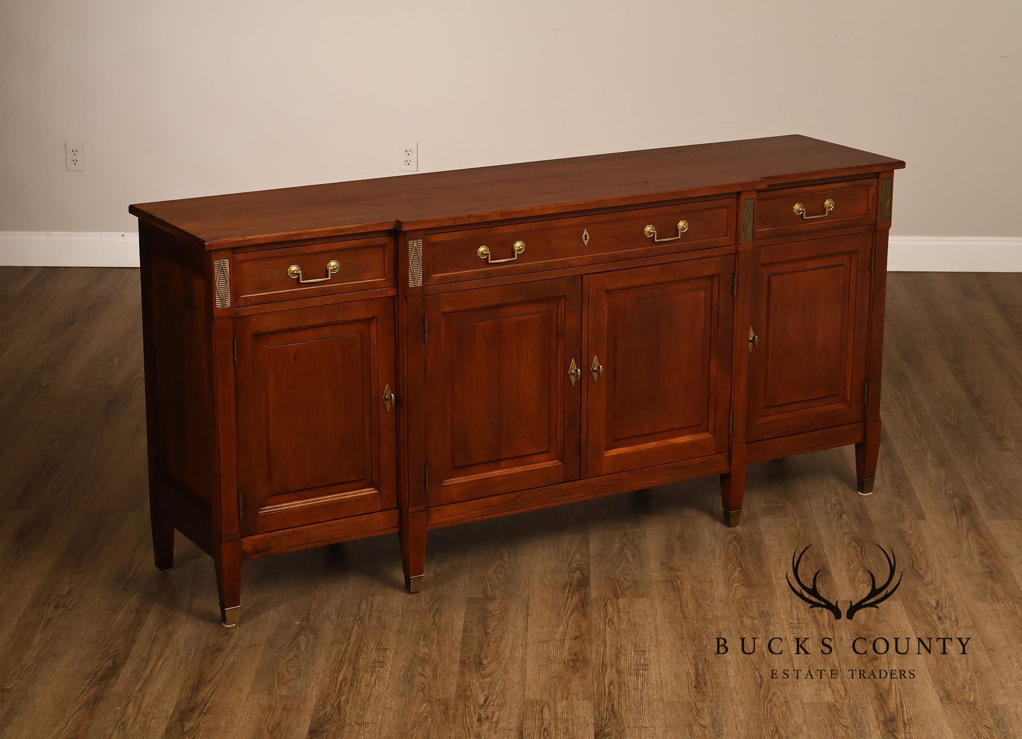 Stickley Directoire Style Cherry Four-Door Buffet Sideboard