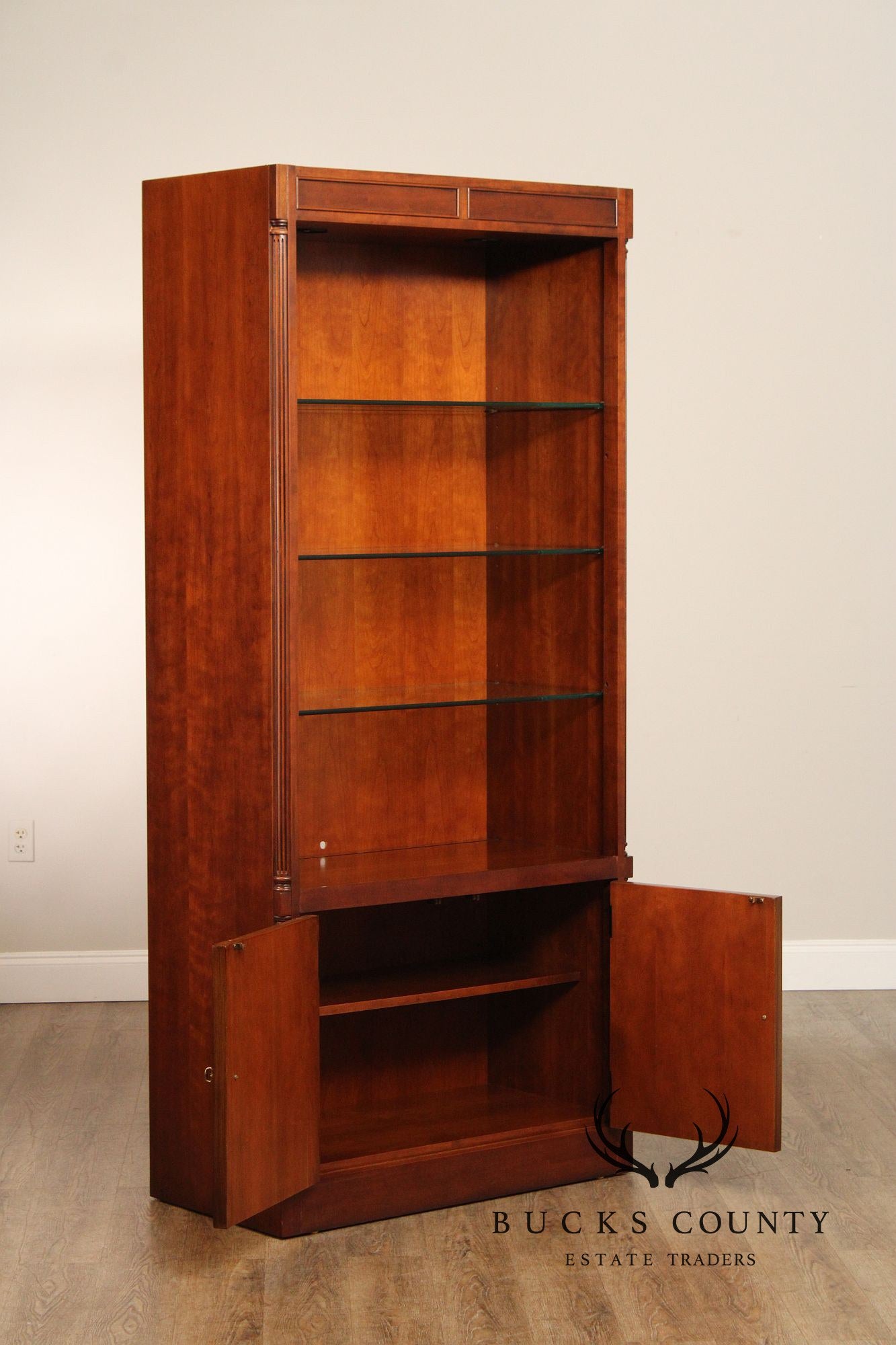 Traditional Cherry Open Bookcase