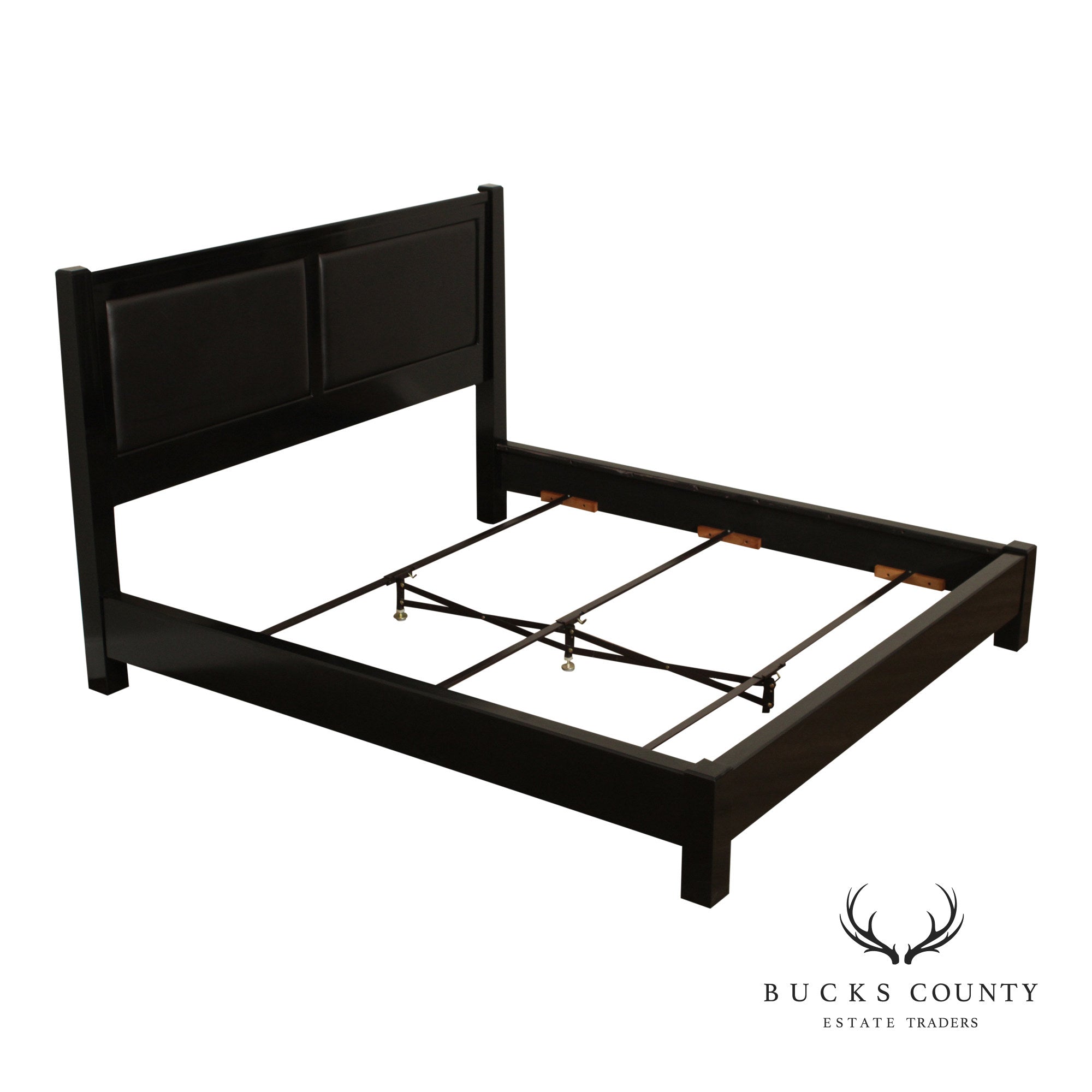 Stickley John Widdicomb Collection Ebonized King Panel Bed