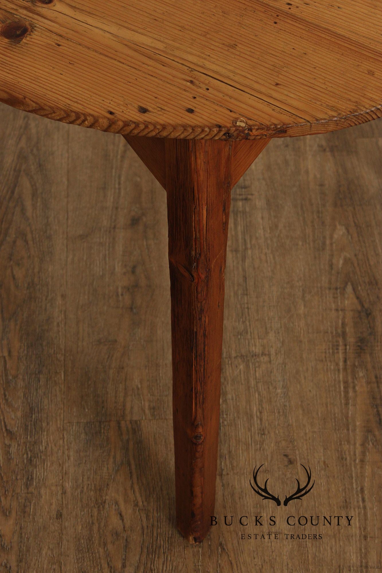 Antique English Pine Cricket Table