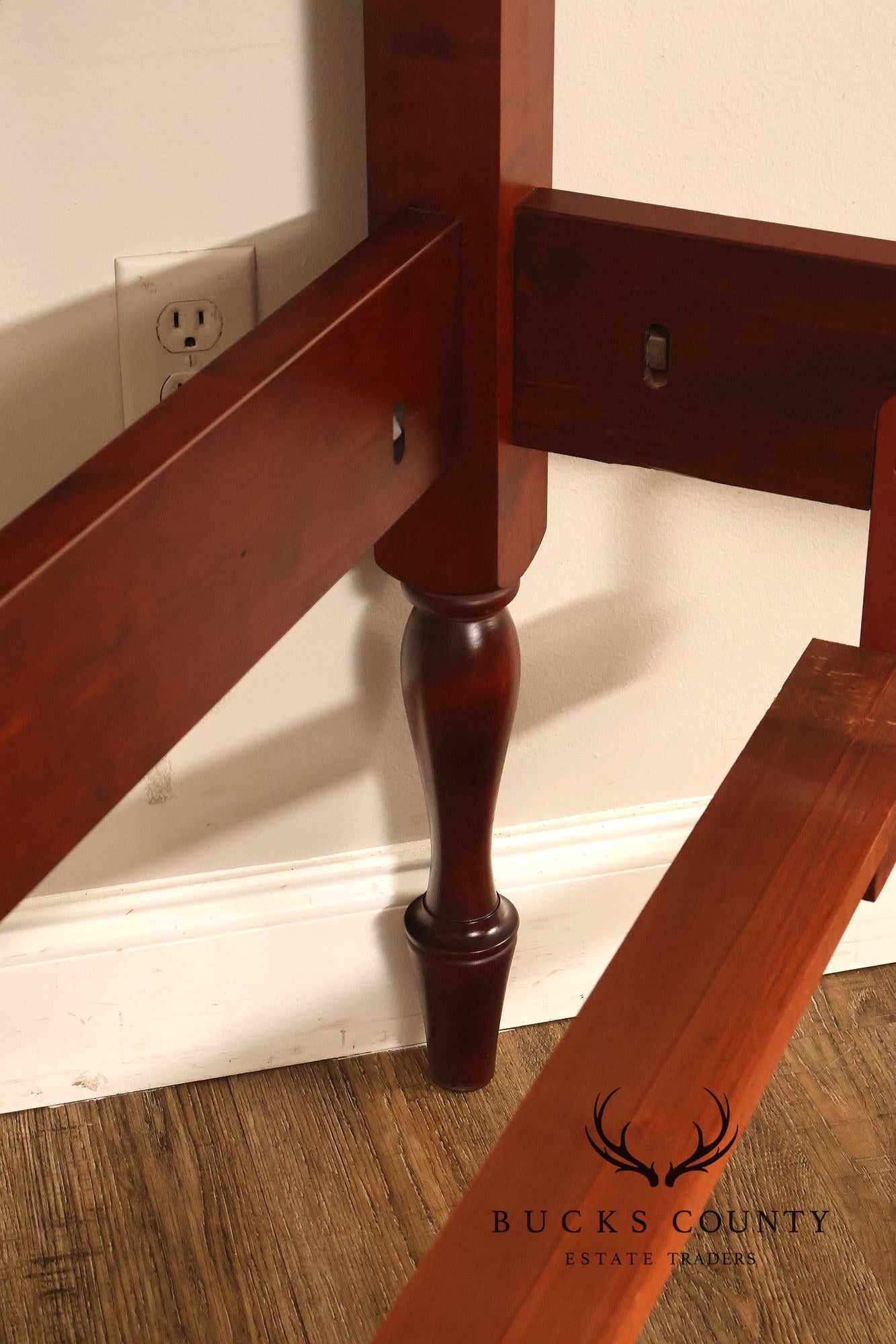 J.L. Treharn Sheraton Style King Maple Poster Bed