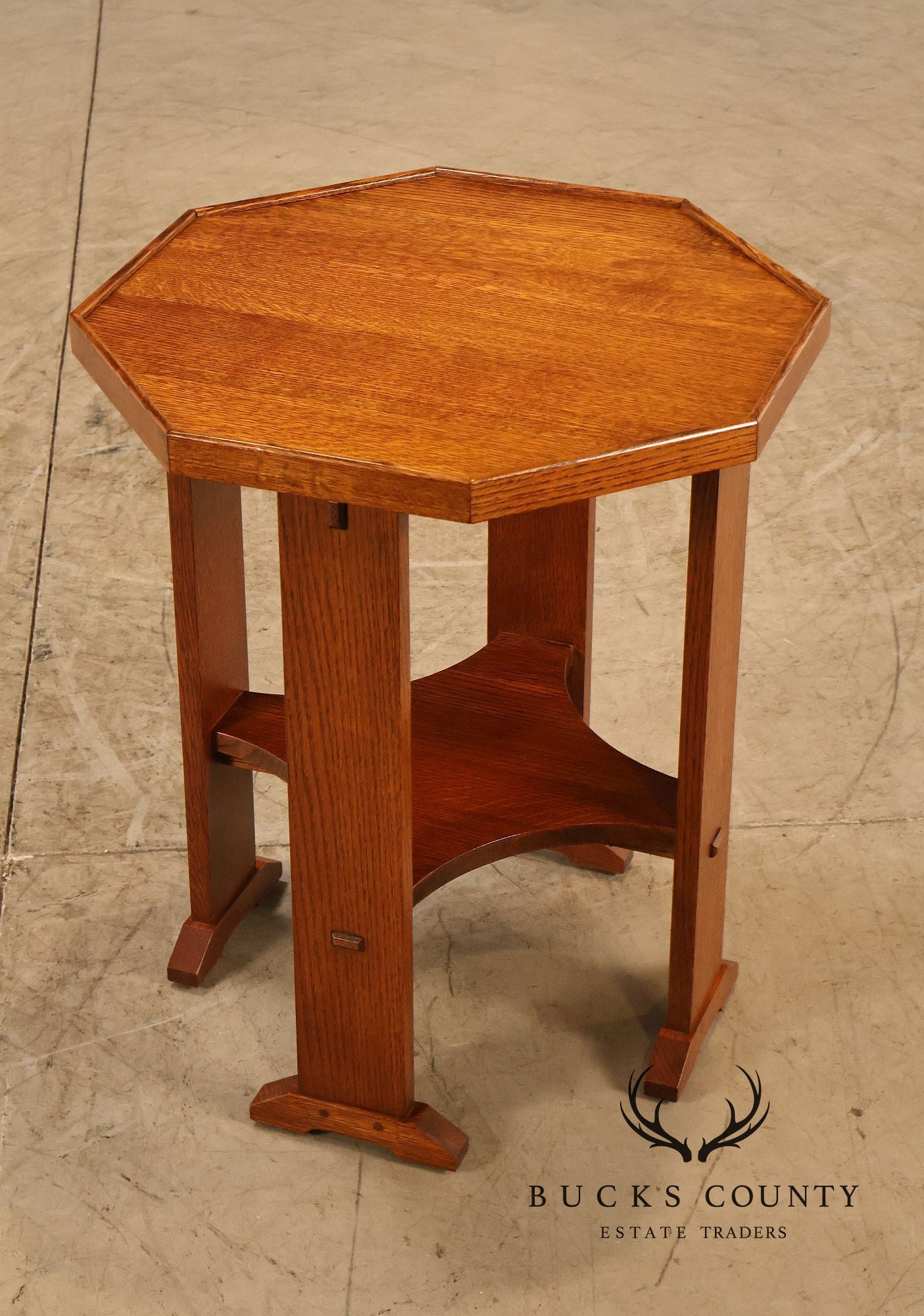 Stickley Mission Collection Oak Octagonal Table