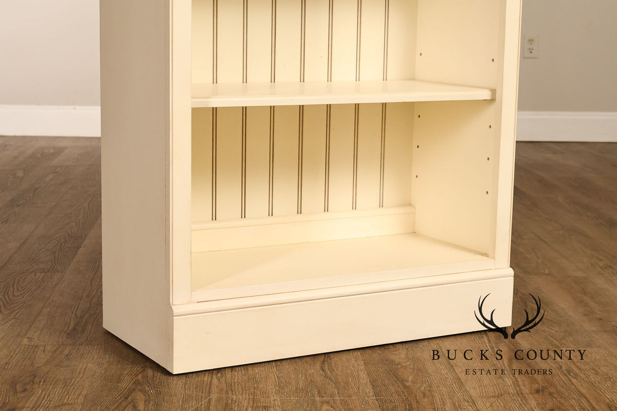 Ethan Allen Pair of Painted Open Bookcases