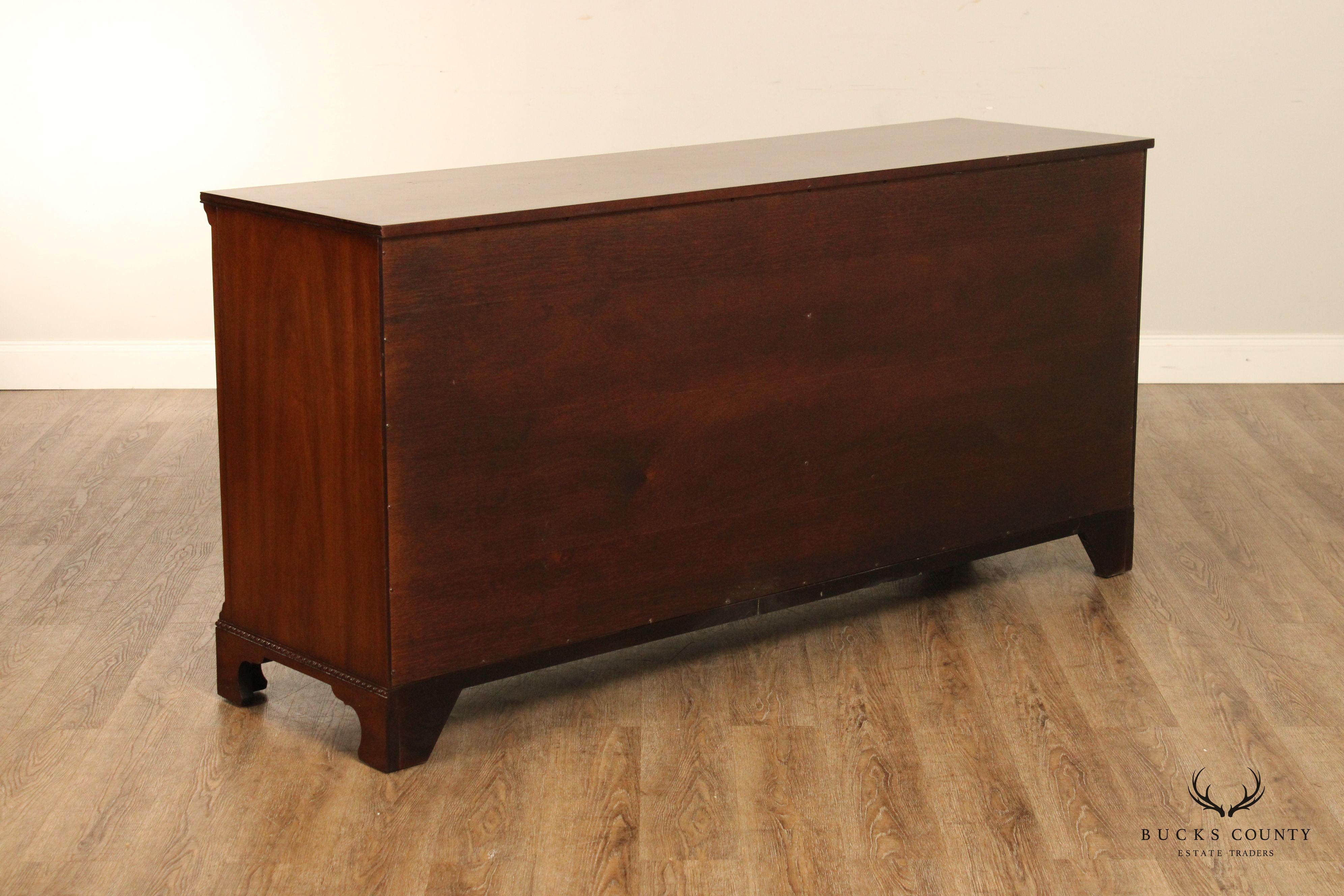 Kittinger Chippendale Style Mahogany Double Dresser