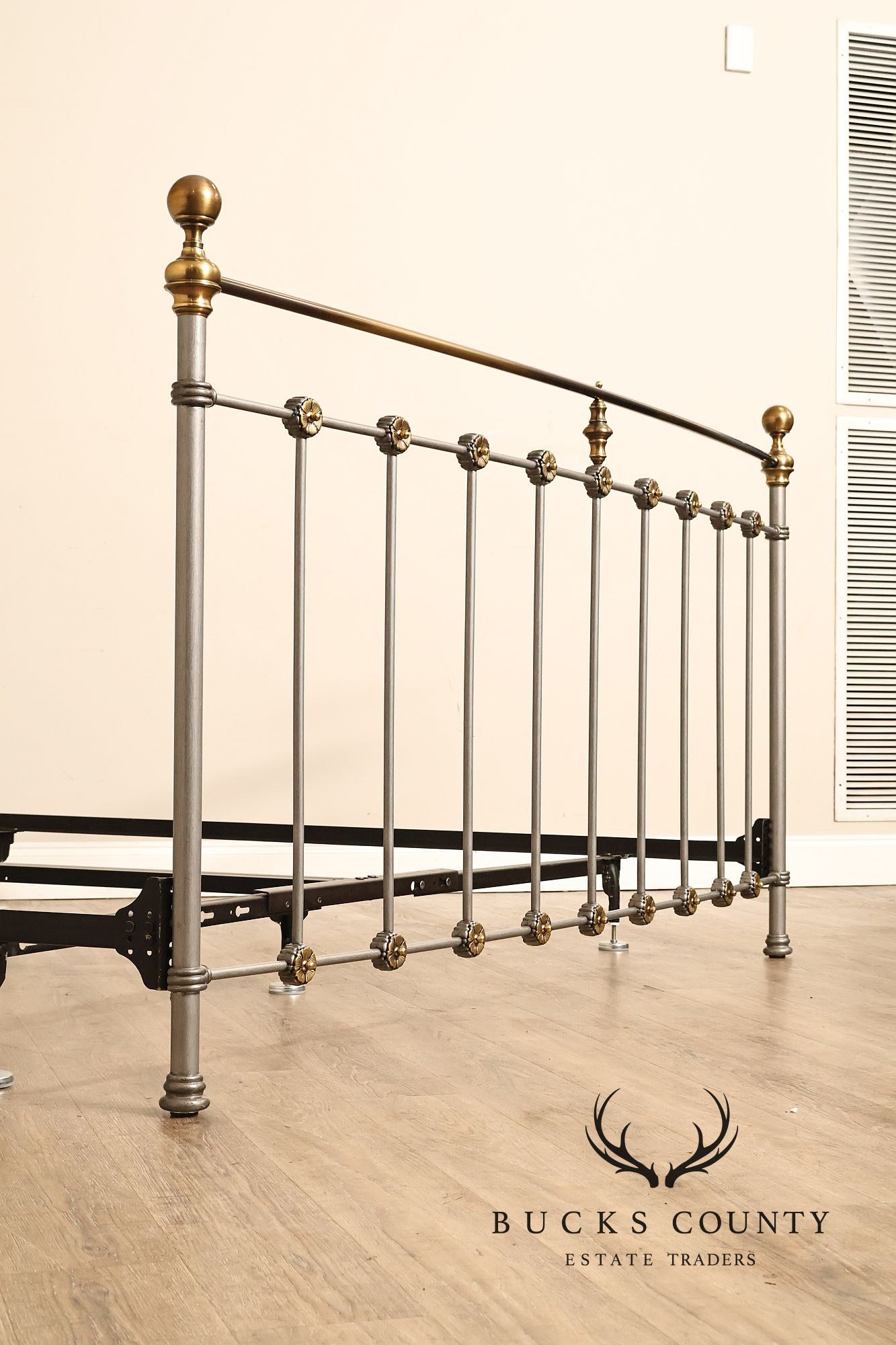 Contemporary Iron And Brass King Size Metal Bed Frame