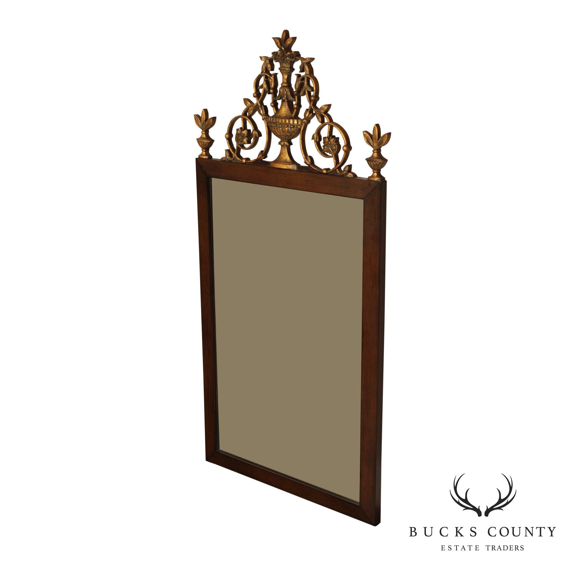 John Widdicomb Adam Style Mahogany And Partial Gilt Wall Mirror