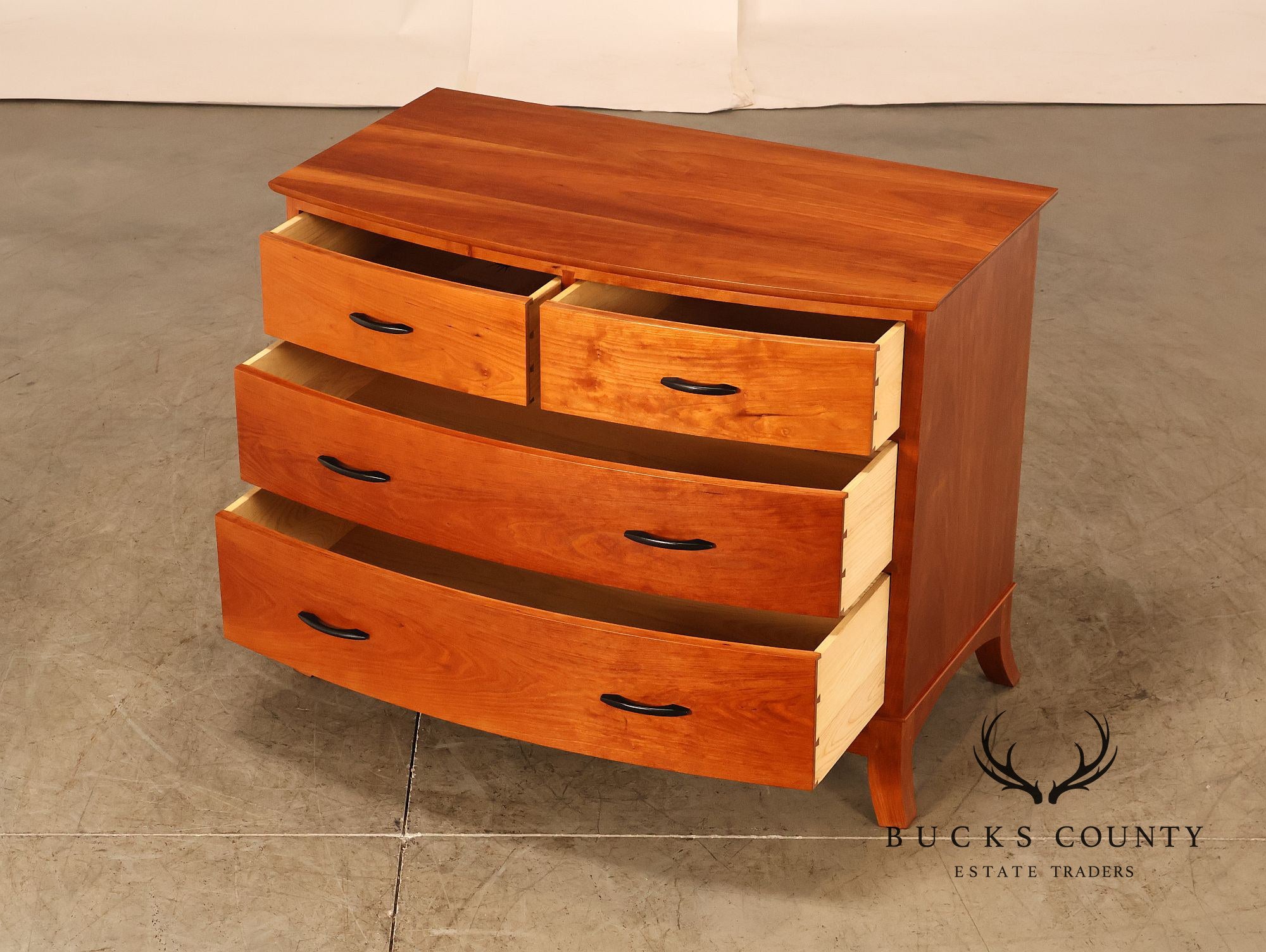 Thomas Moser Cherry Crescent Four Drawer Bureau