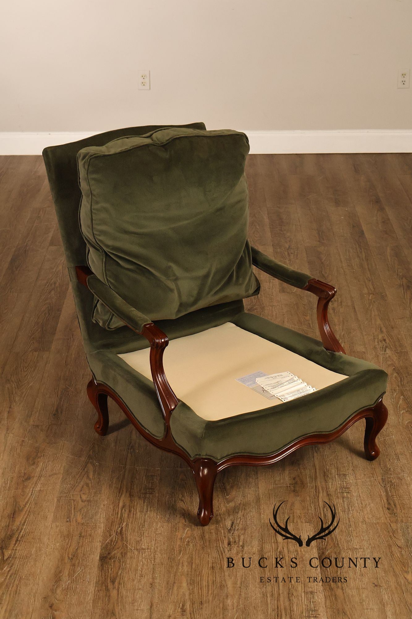 Hickory Chair Mark Hampton Collection Louis XV Style Upholstered Lounge Chair And Ottoman