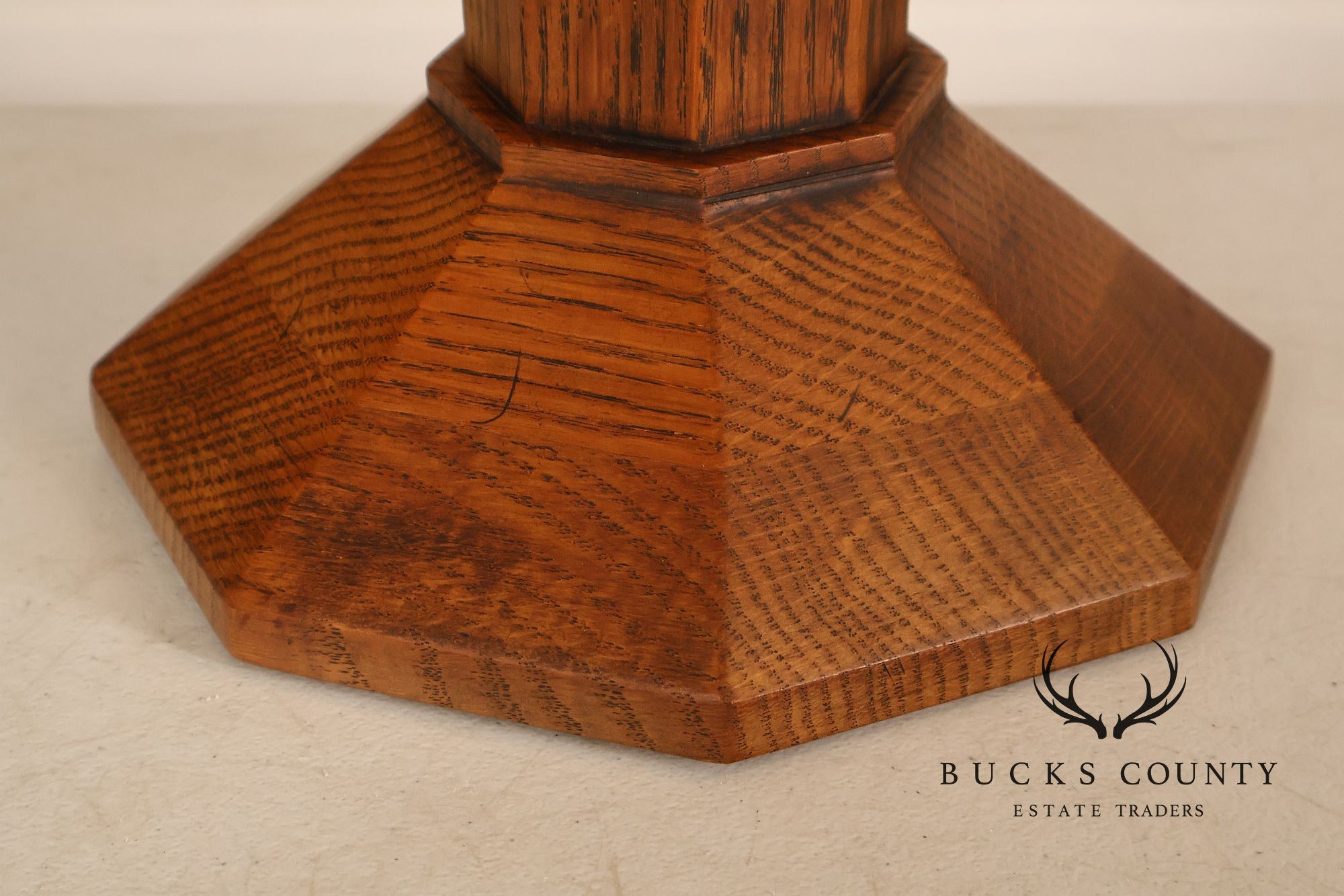 Stickley Mission Collection Table Lamp With Leaded Glass Shade