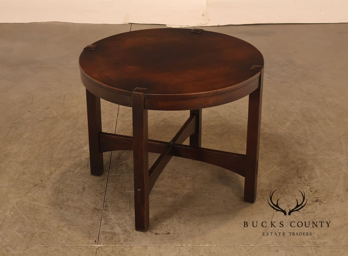 Antique Gustav Stickley Model #645 Mission Oak Round Center Table