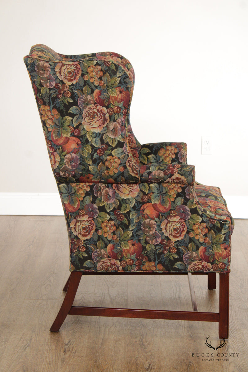 Southwood Chippendale Style Mahogany Wing Chair