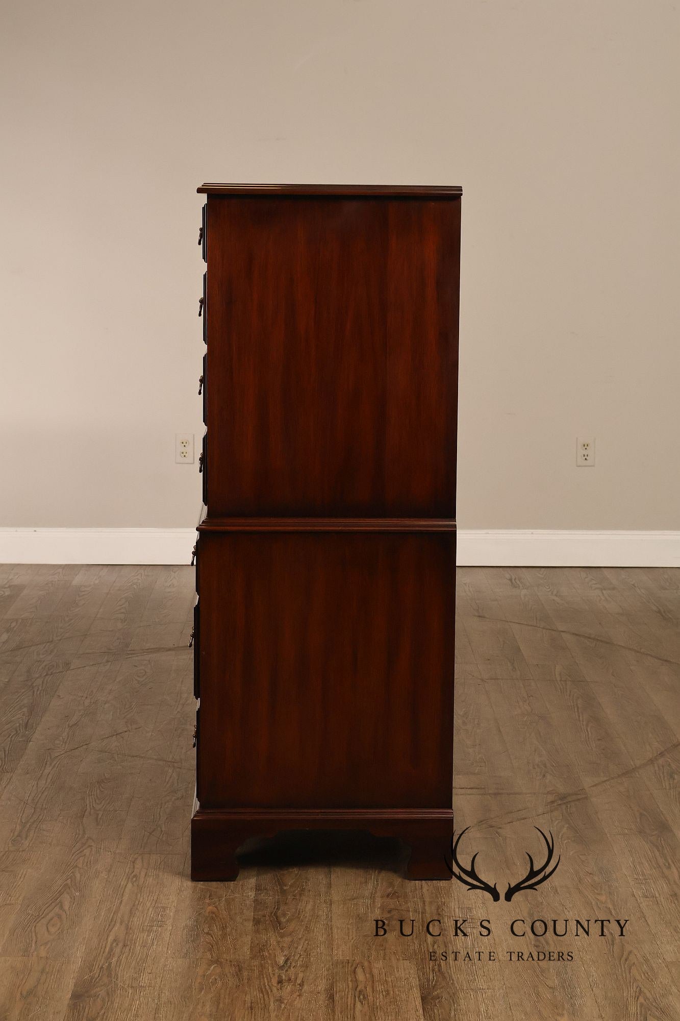 Henkel Harris Chippendale Style Vintage Mahogany Tall Chest