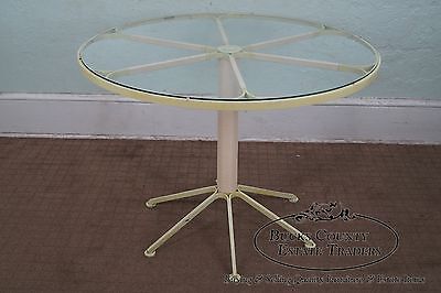 Lee Woodard & Sons Rare Mid Century Modern 5 Piece Round Patio Table/Chairs Set