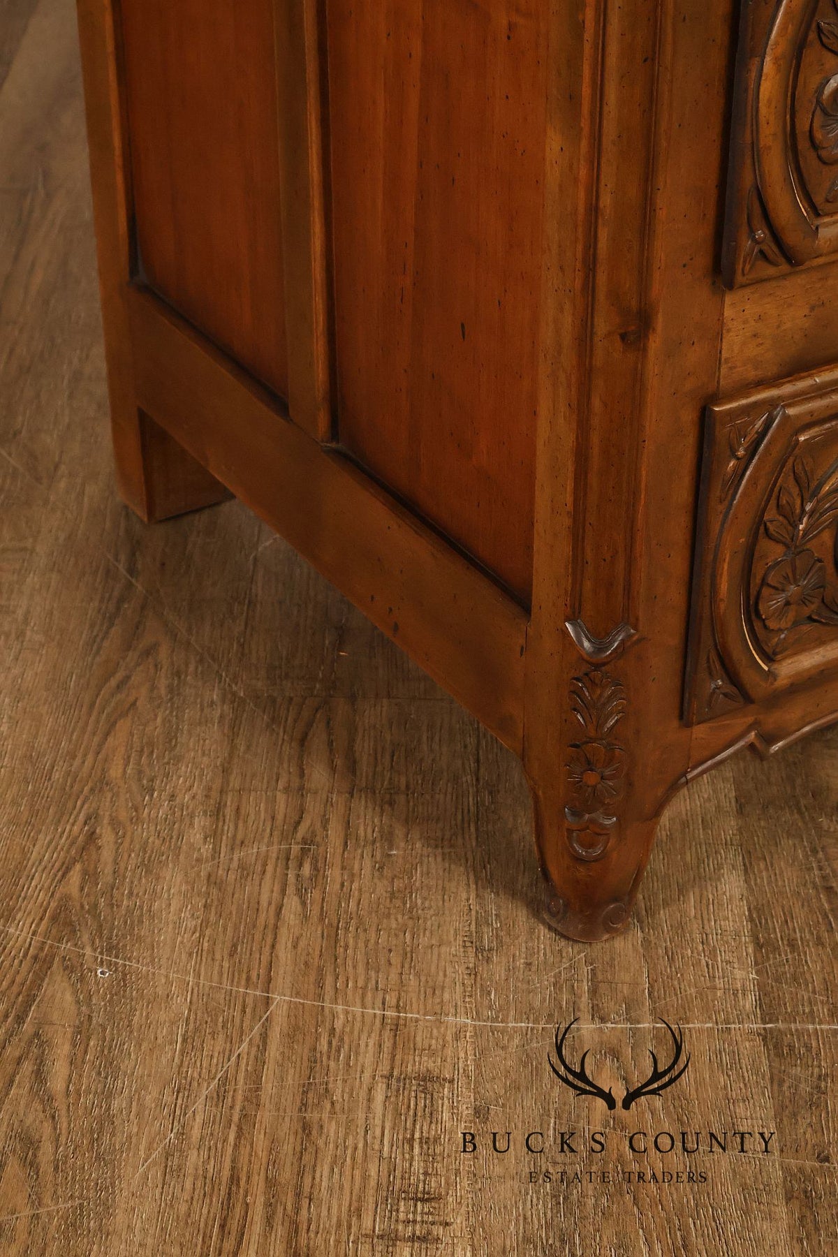 Rustic Italian Style Floral Carved Chest