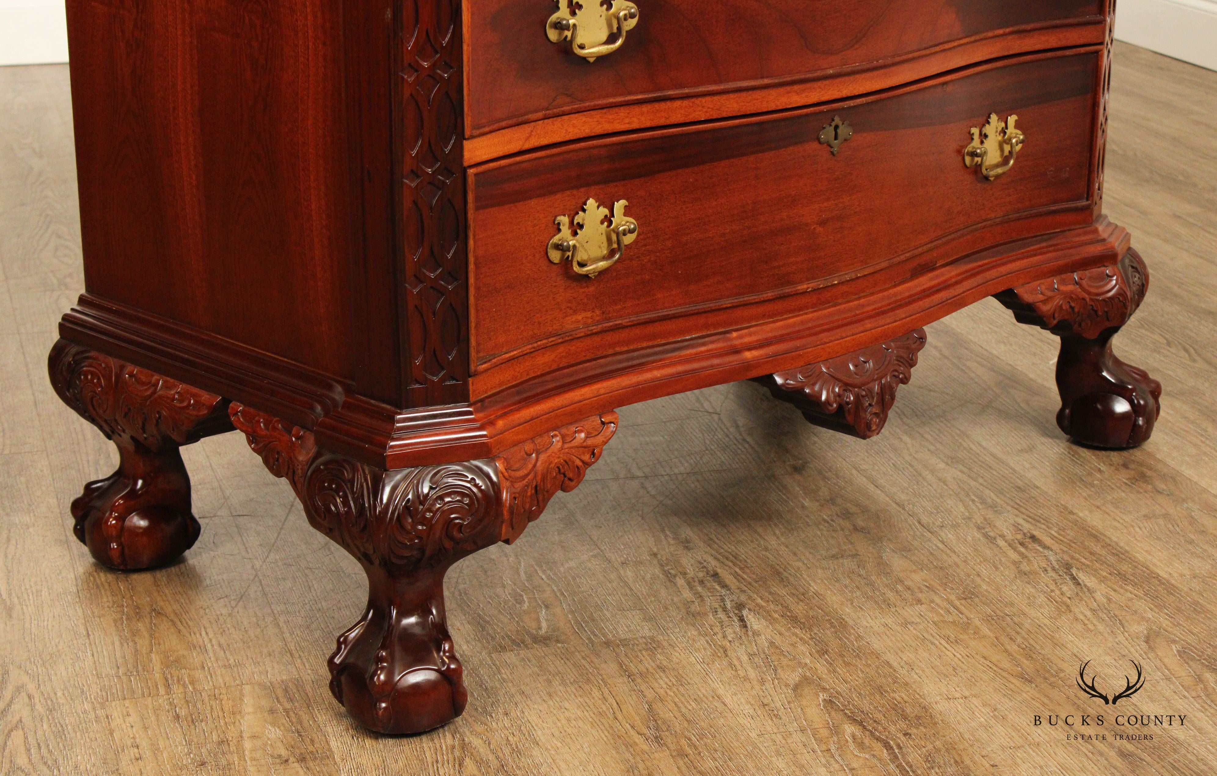 Chippendale Style Mahogany Ball and Claw Foot Chest of Drawers