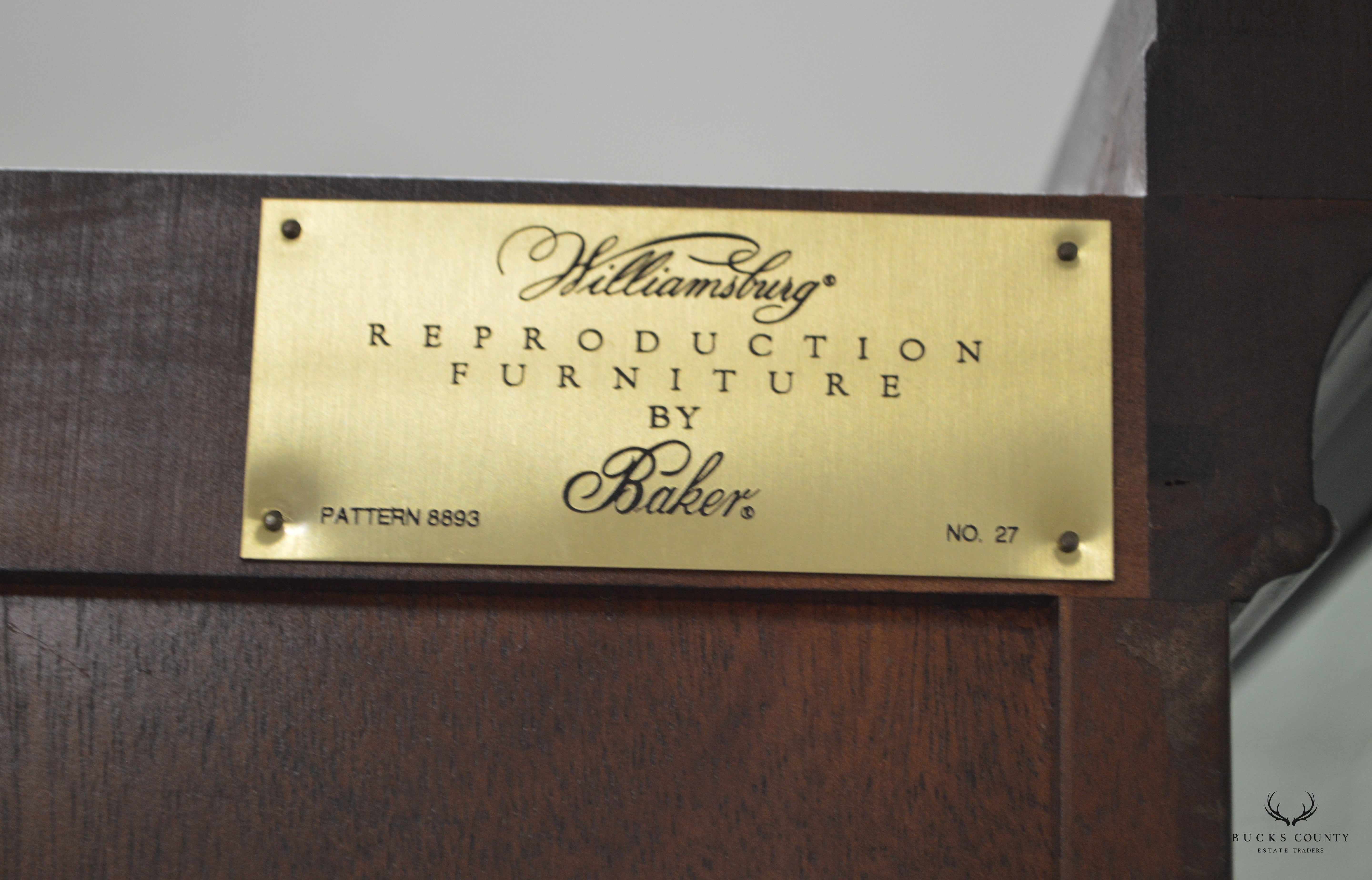 Baker Colonial Williamsburg Collection Large Mahogany Chippendale Breakfront