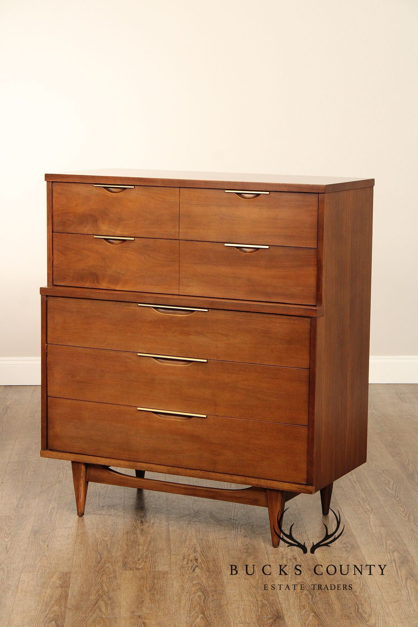 Kent Coffey 'The Tableau' Mid Century Modern Walnut Tall Chest