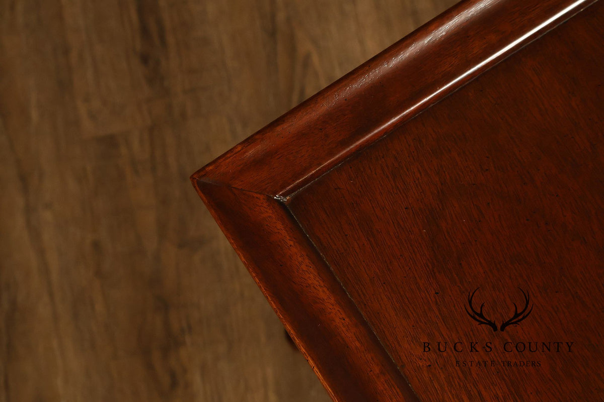 Queen Anne Style Mahogany Tea Side Table