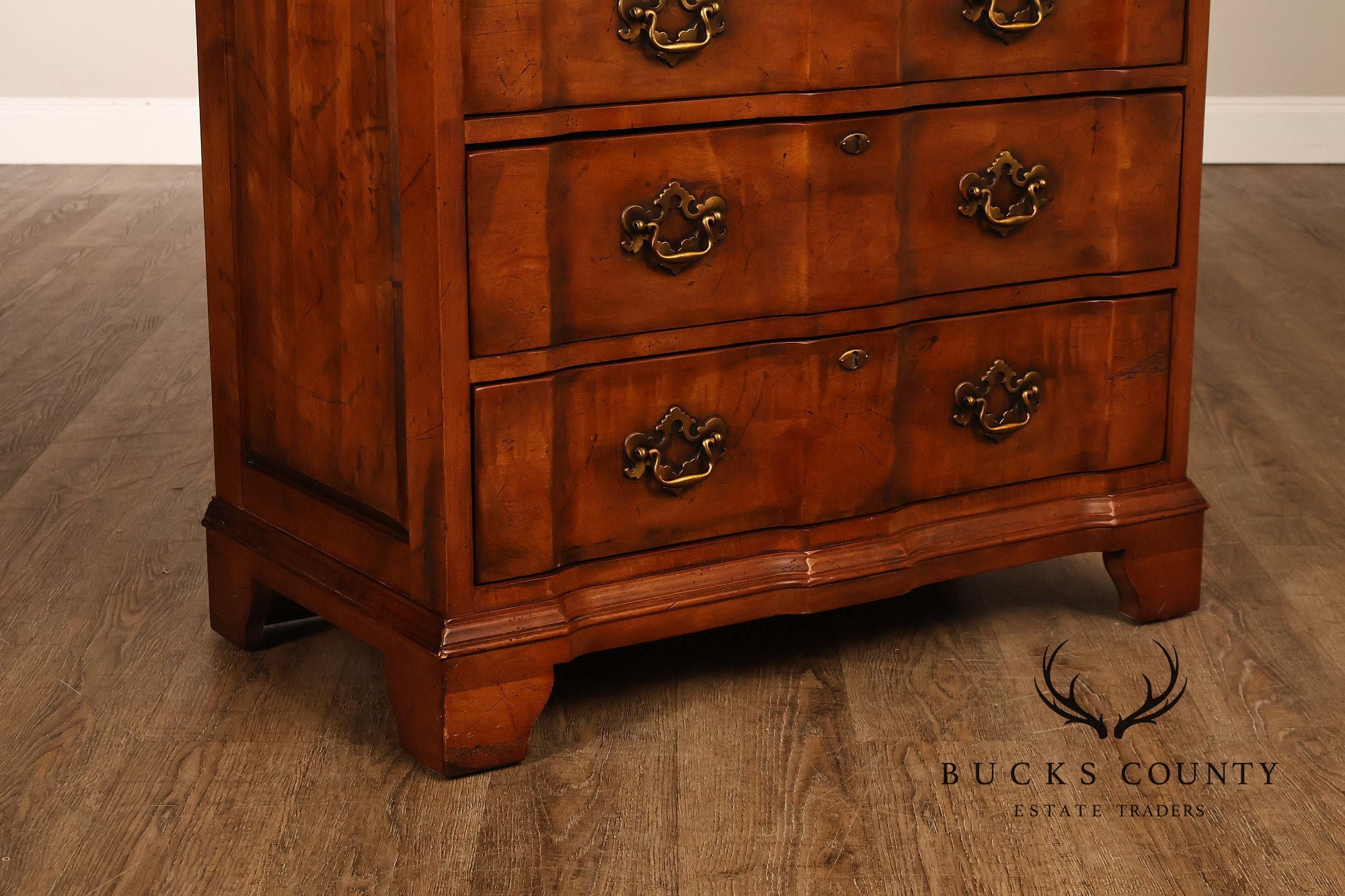 Century Furniture Georgian Style Pair of Blockfront Chests