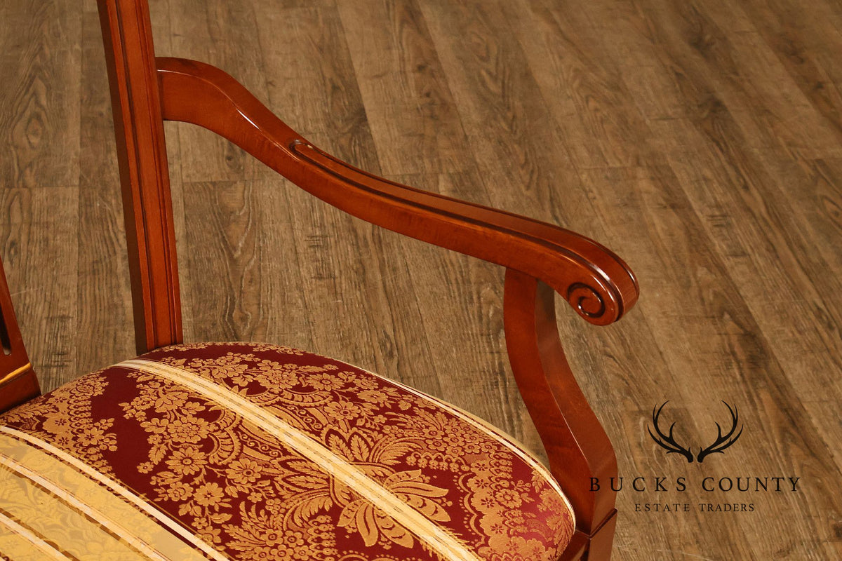 Neoclassical Style Mahogany And Gilt Upholstered Settee