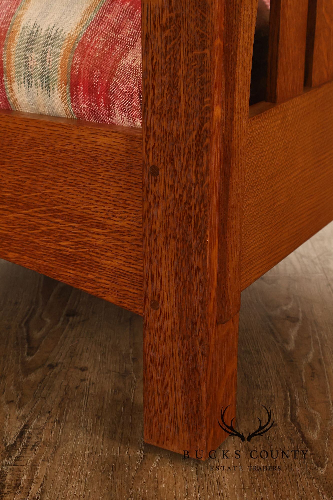 Stickley Mission Collection Oak Bow Arm Morris Chair