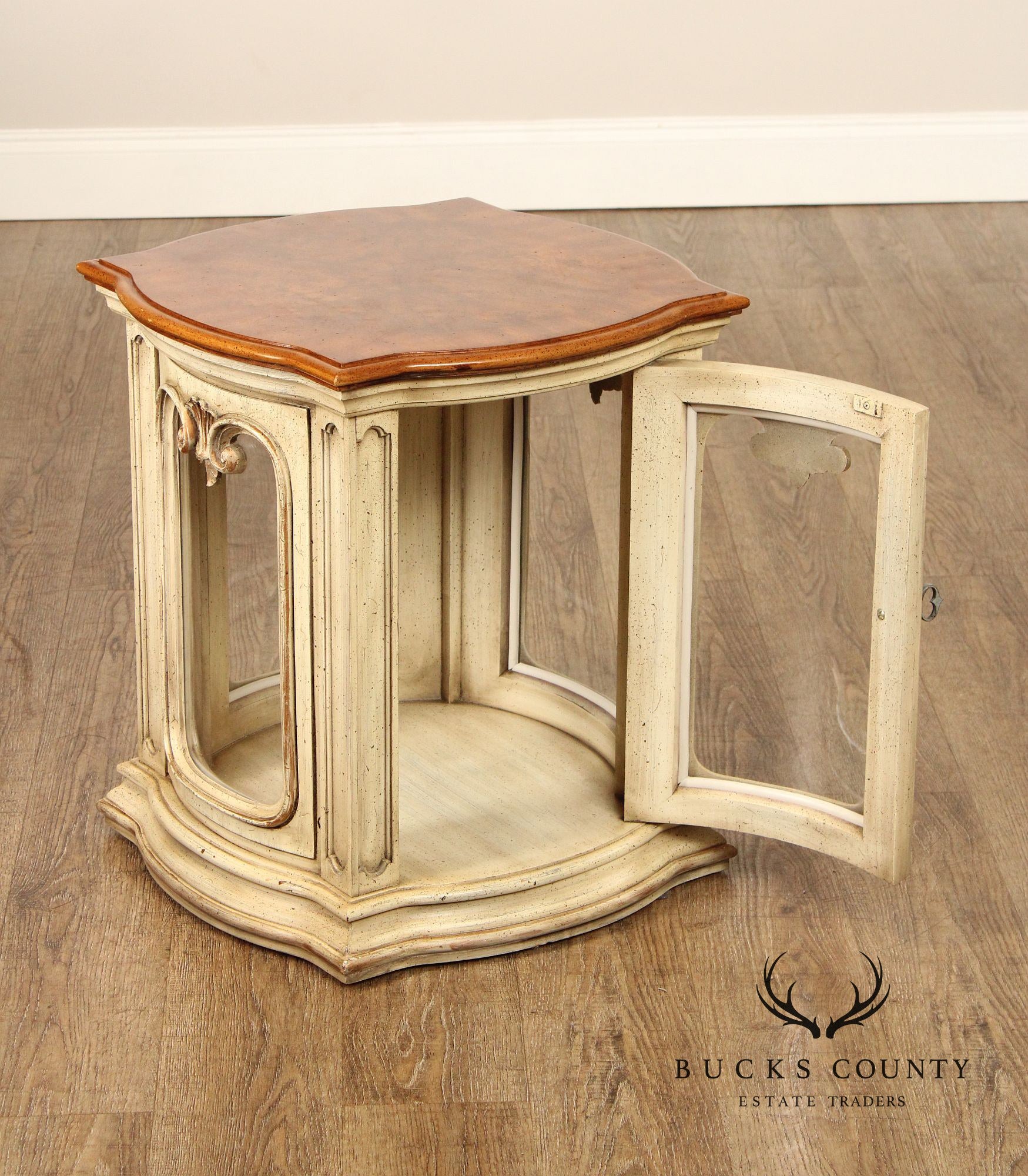 Tuscan Style Vitrine Display Side Table