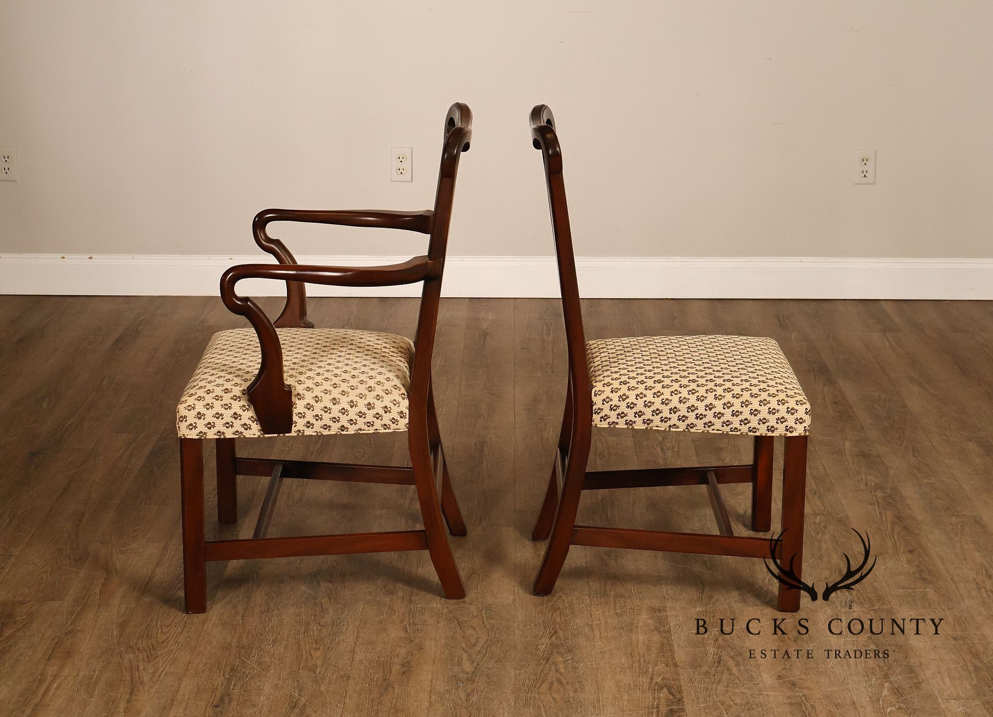 Kittinger Colonial Williamsburg Adaptation Set Of Eight Mahogany Dining Chairs