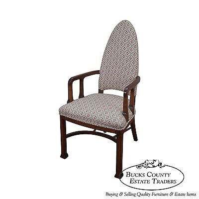 Custom Quality Mid Century Gothic Style Arm Chair