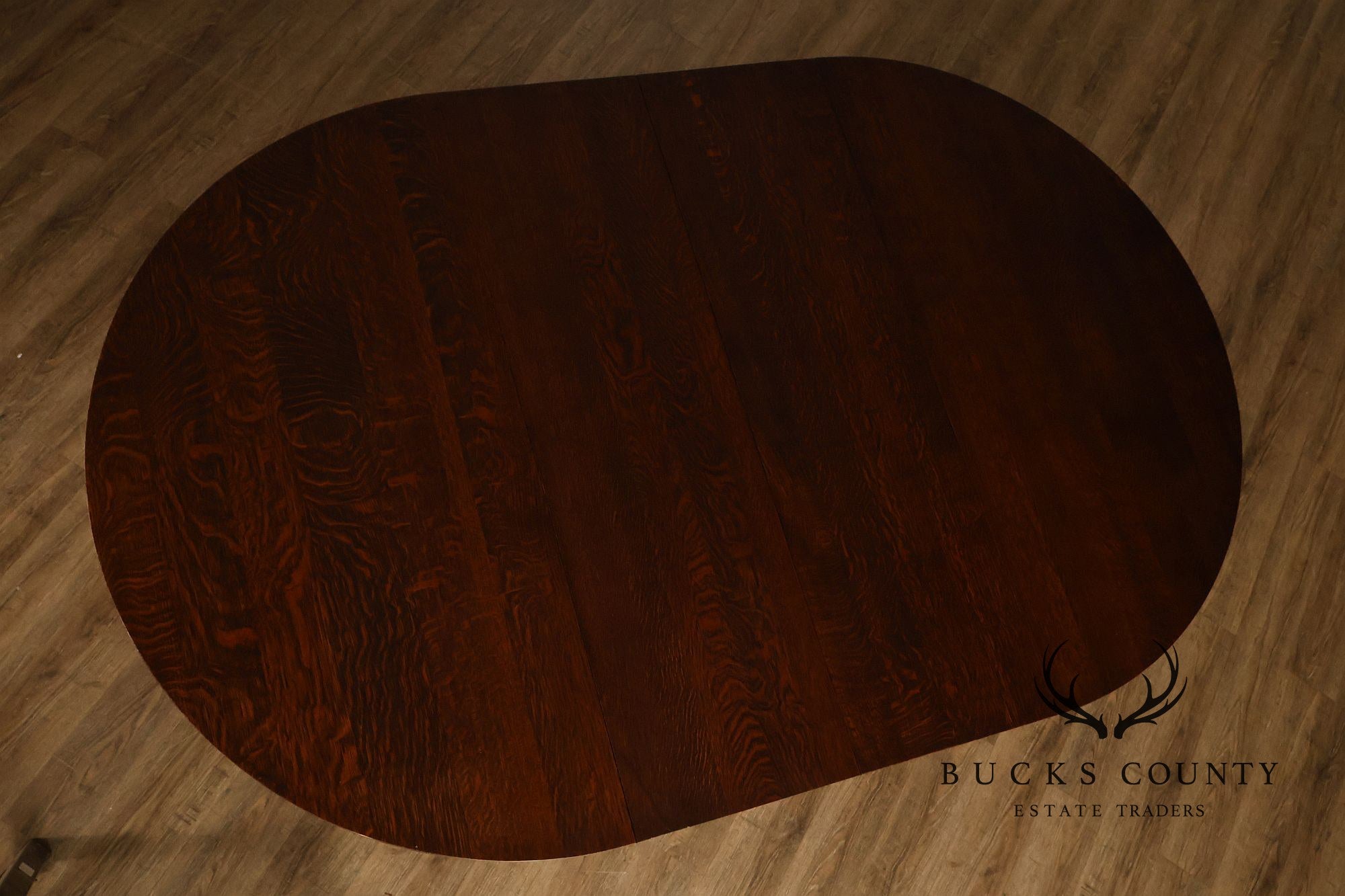Stickley Mission Collection Round Oak Expandable Dining Table