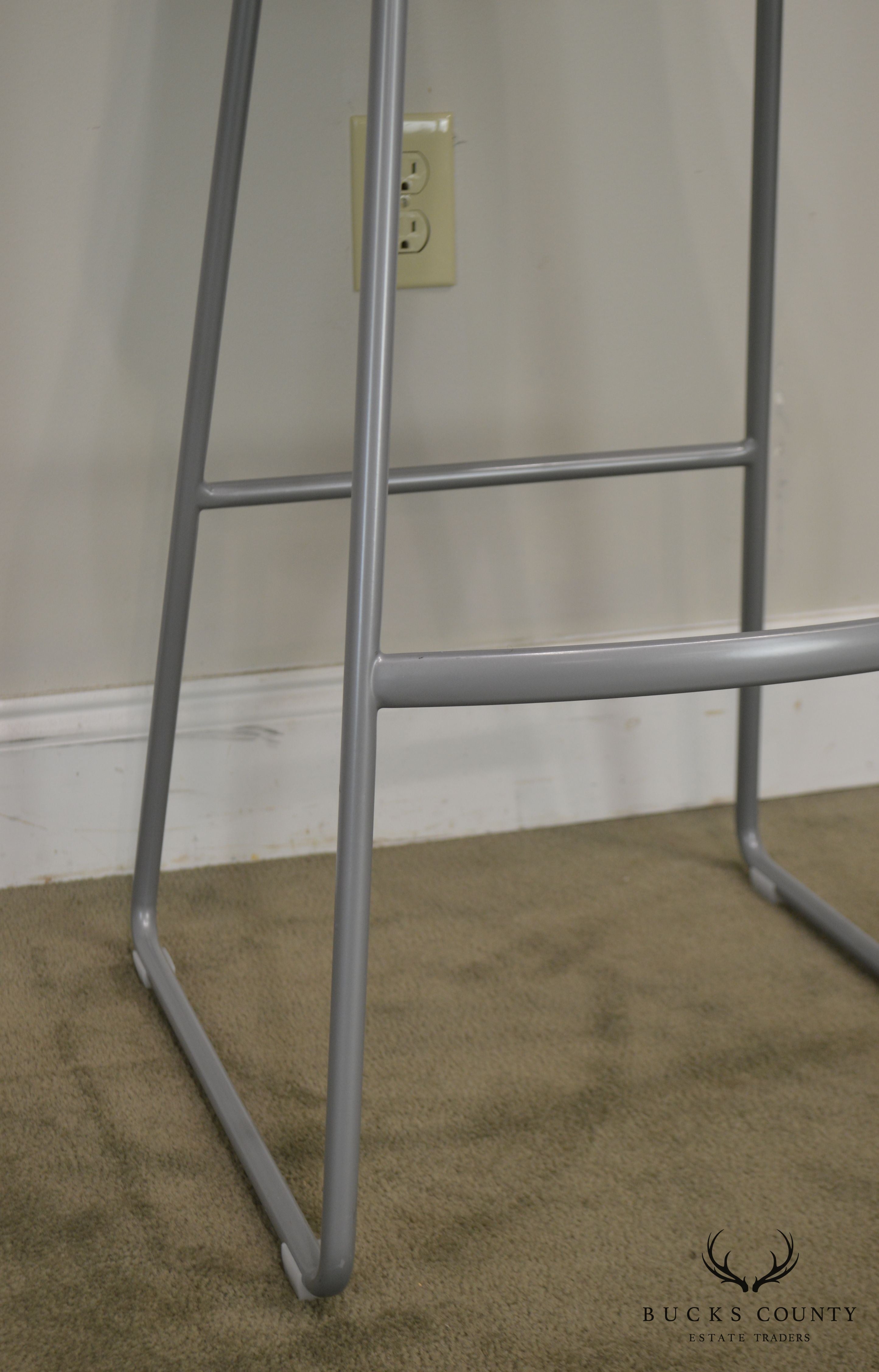 Steelcase Coalesse Enea Lottus Pair Sculpted Sled Bar Stools