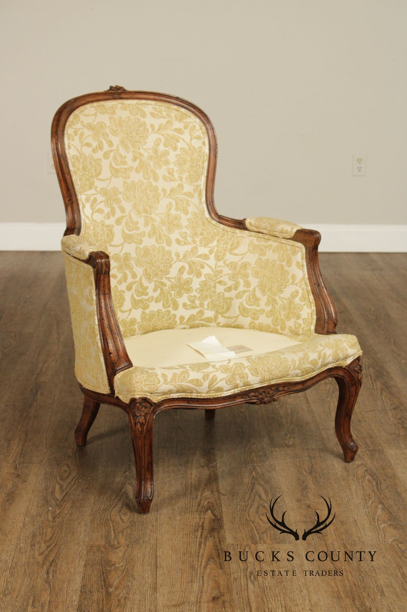 Henredon French Louis XV Style Vintage Pair of Fauteuil Armchairs