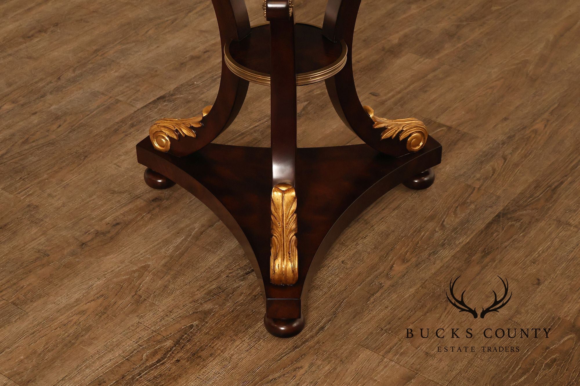 Theodore Alexander Pair of 'After Dinner Drinks' Mahogany Side Tables