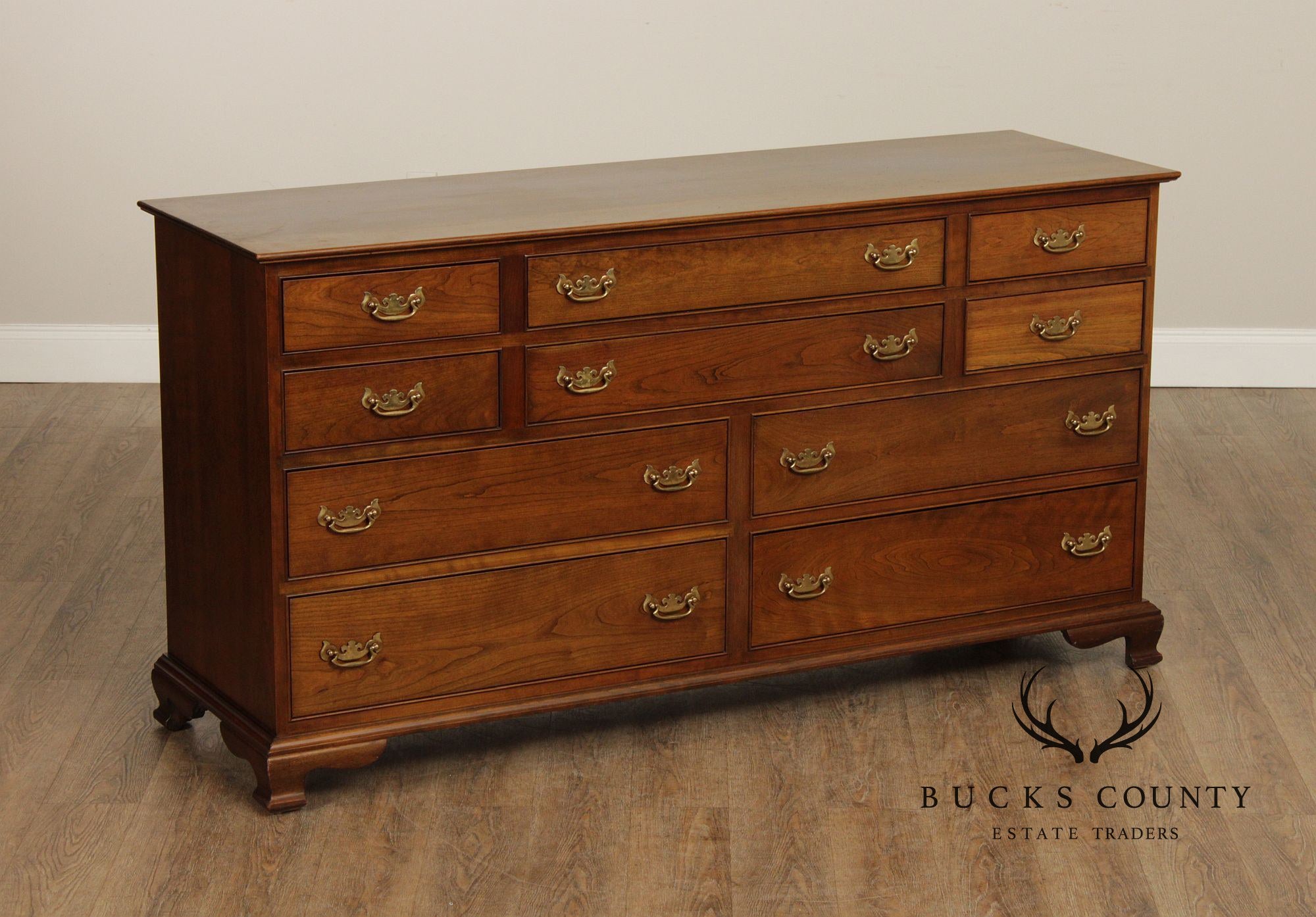 Stickley Chippendale Style Cherry Long Chest