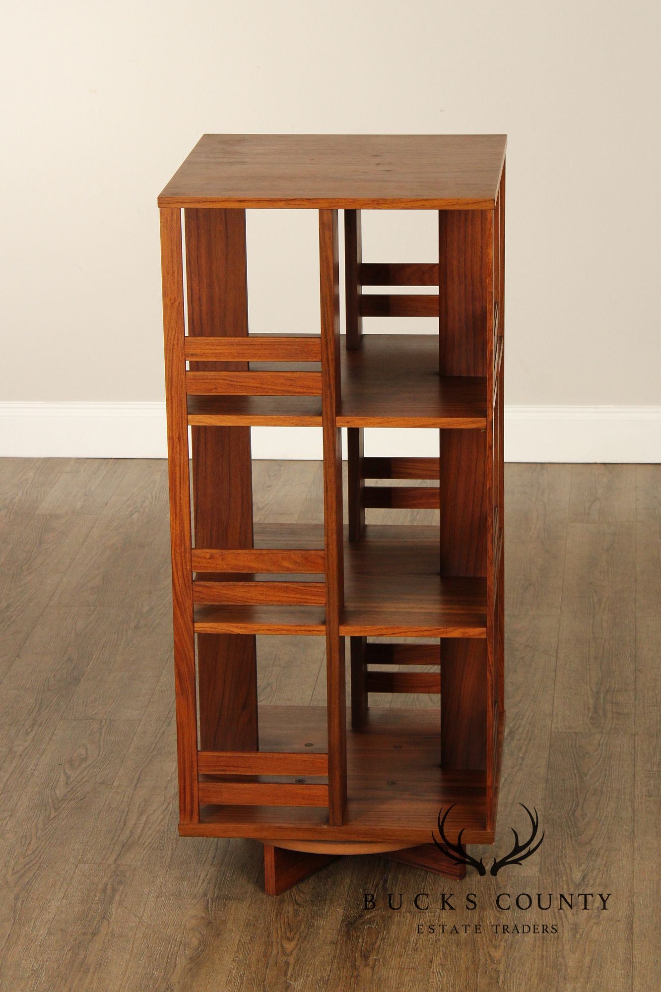 Danish Modern Teak Revolving Bookcase