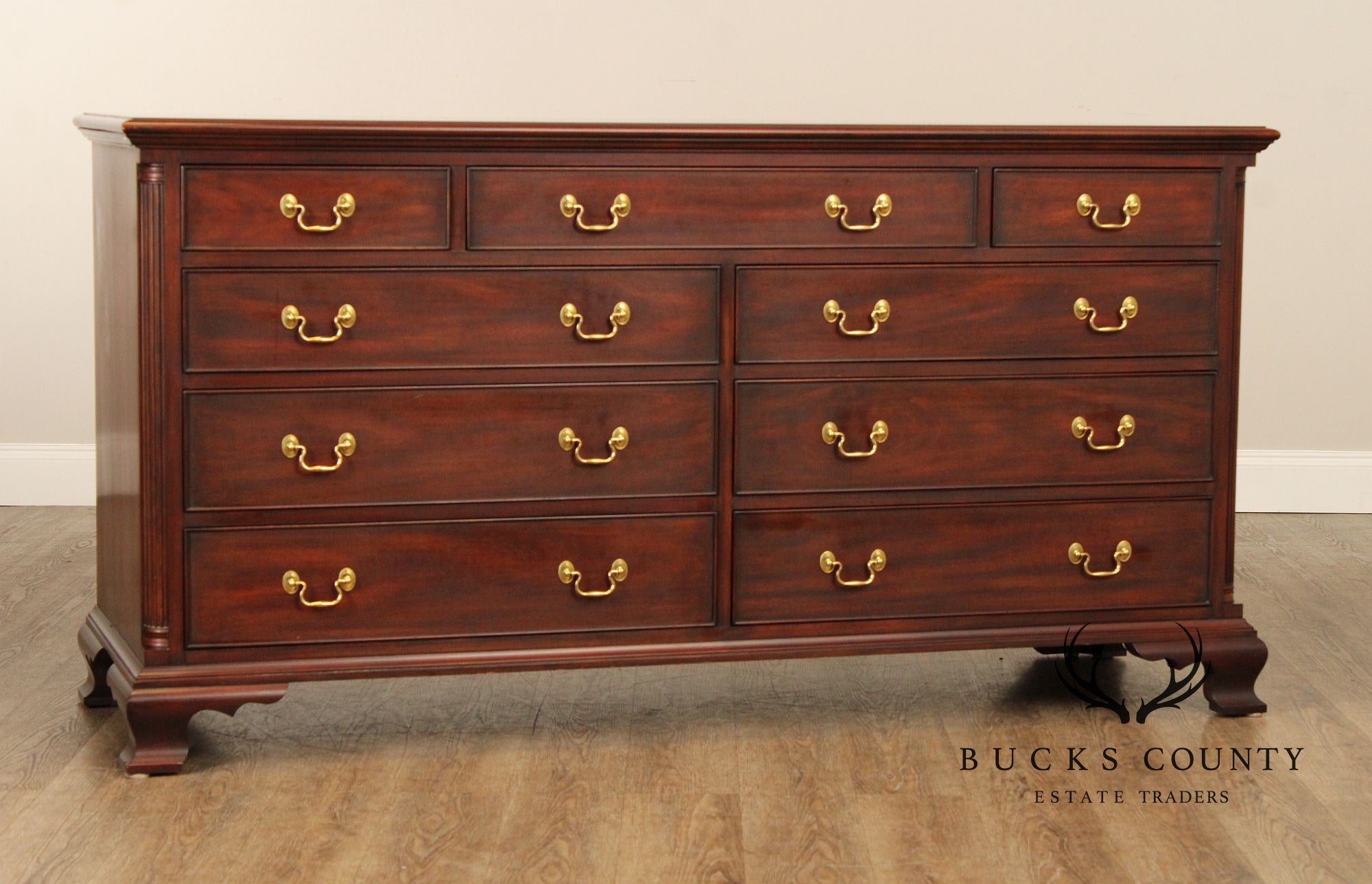 Henkel Harris Chippendale Style Mahogany Dresser