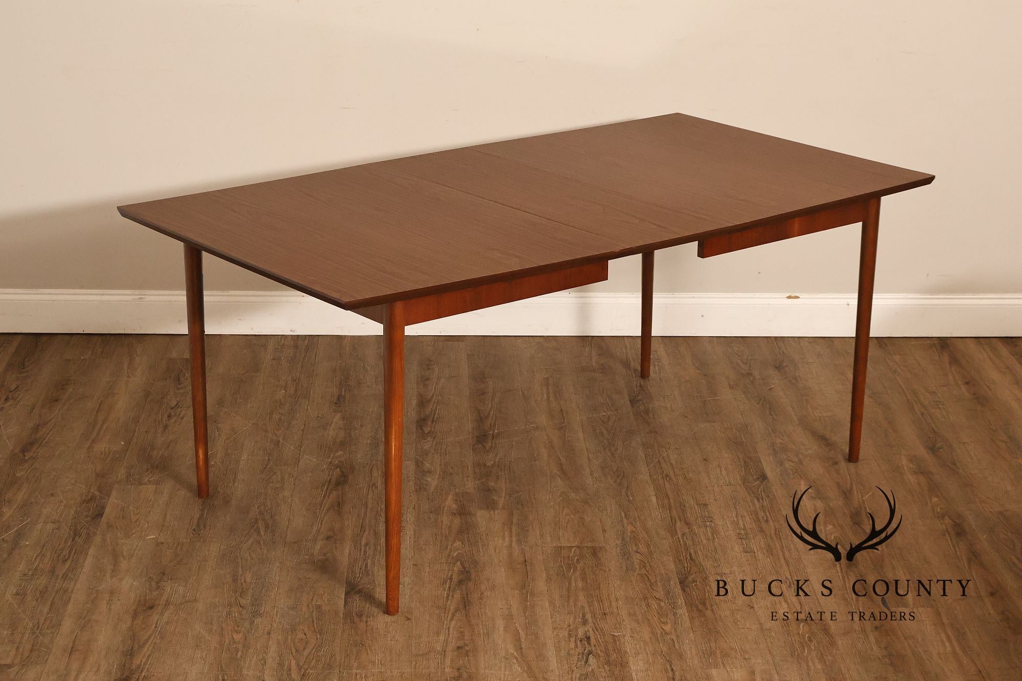 Mid Century Modern Walnut Expandable Dining Table