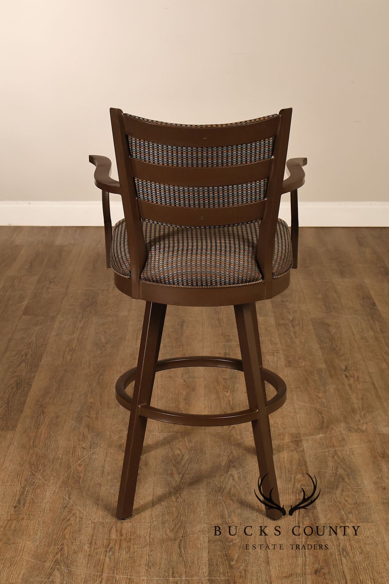 Tempo Industries Pair Of Swivel Bar Stools With Arms