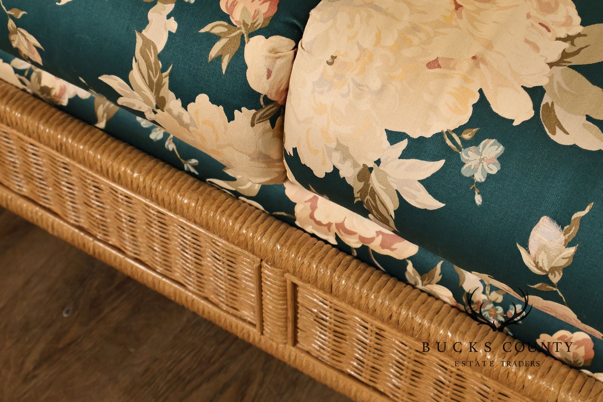 Lexington Henry Link Furniture Upholstered Wicker Loveseat
