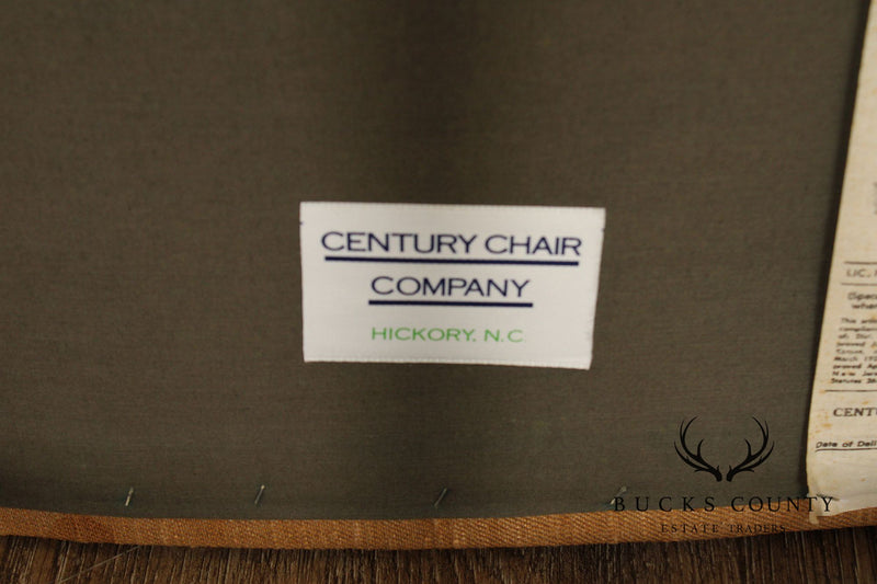 Century Chair Co. Campaign Style X-Base Armchair