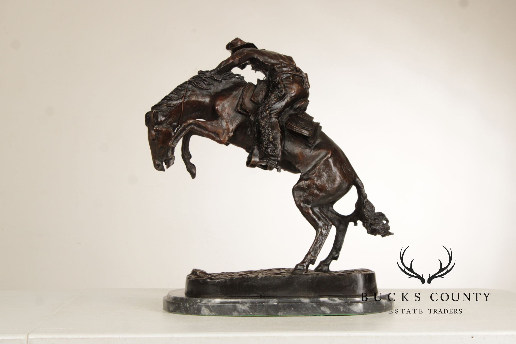 Frederic Remington Bronze Statue, 'Wooly Chaps'