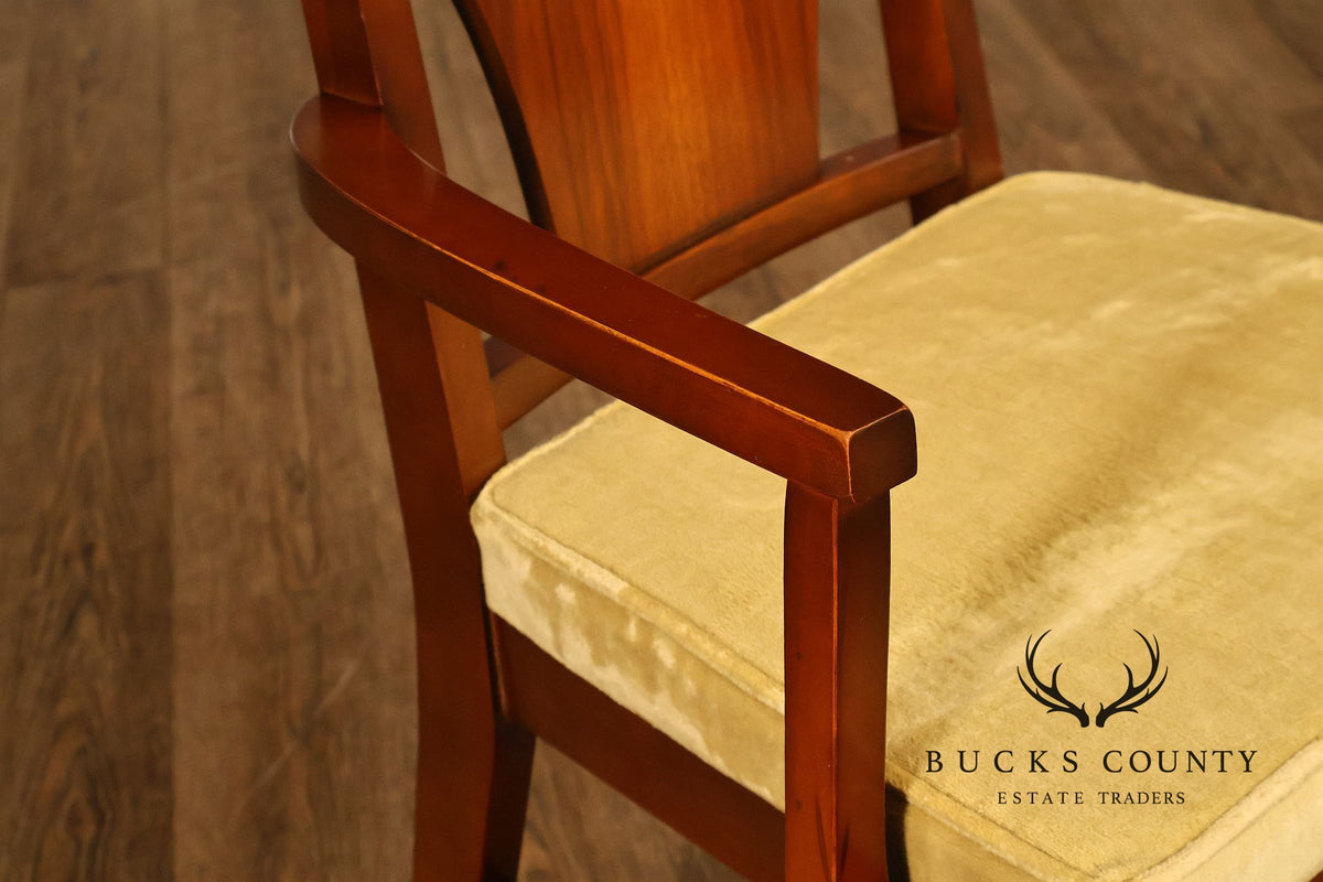 Mid Century Modern Set of Six Walnut Dining Chairs