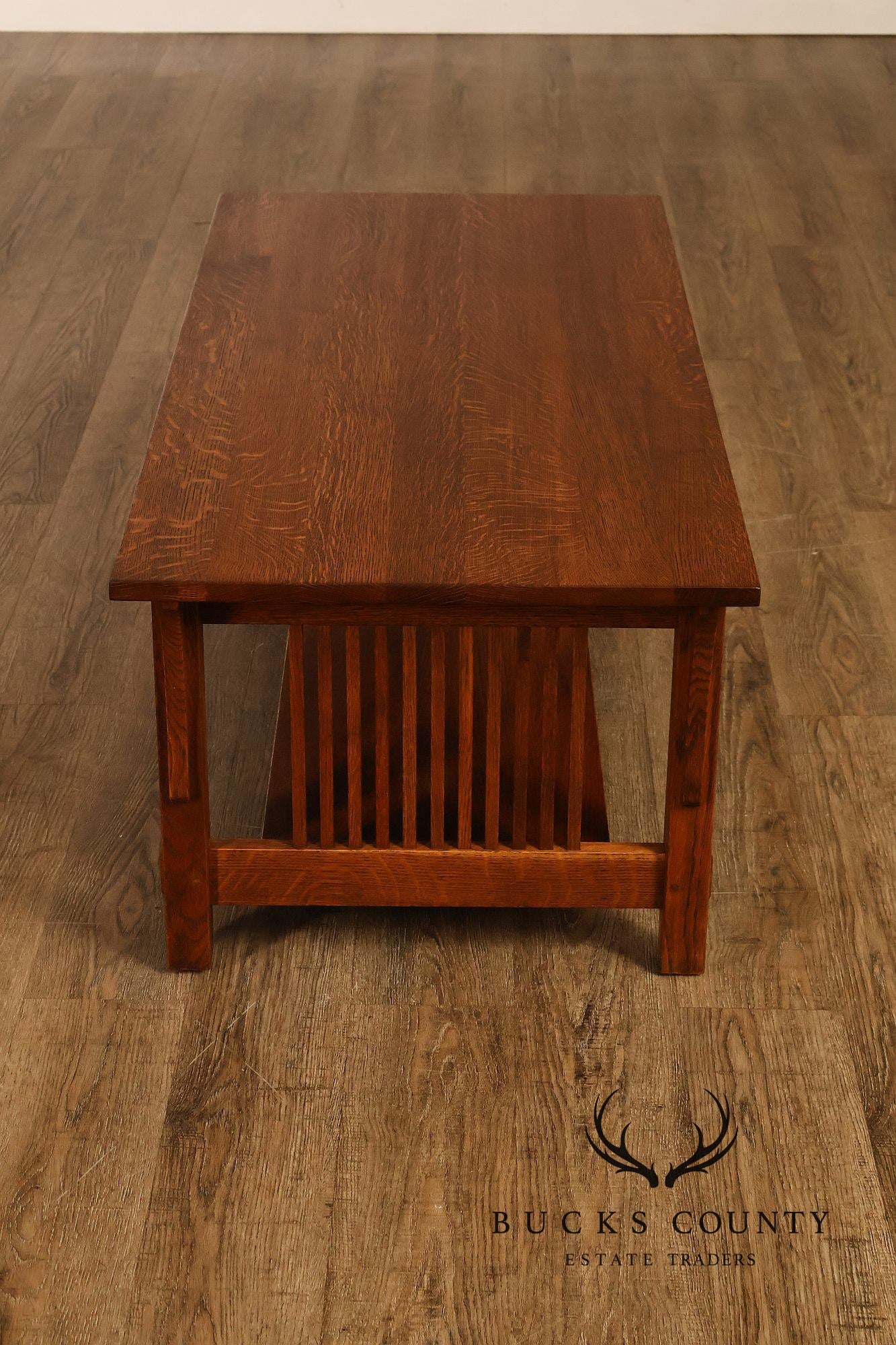 Stickley Mission Collection Oak Spindle Coffee Table