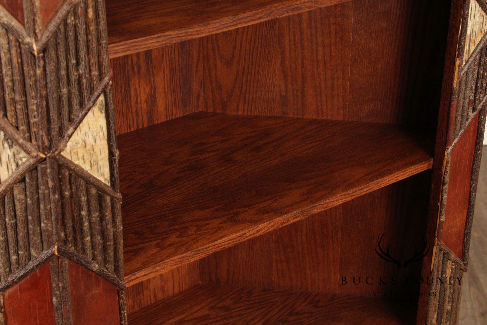 Phil Kellogg Adirondack Style Corner Cabinet