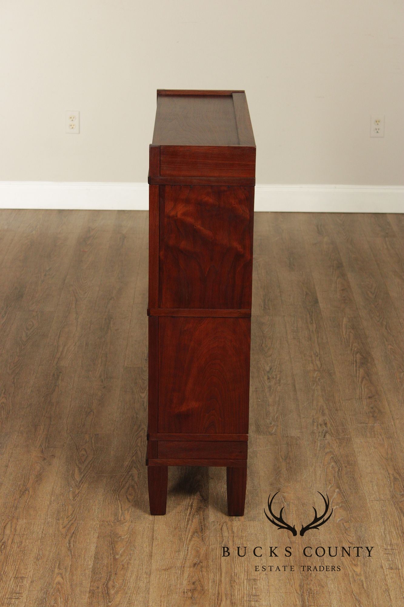 Globe Wernicke Antique Walnut Two-Section Barrister Bookcase