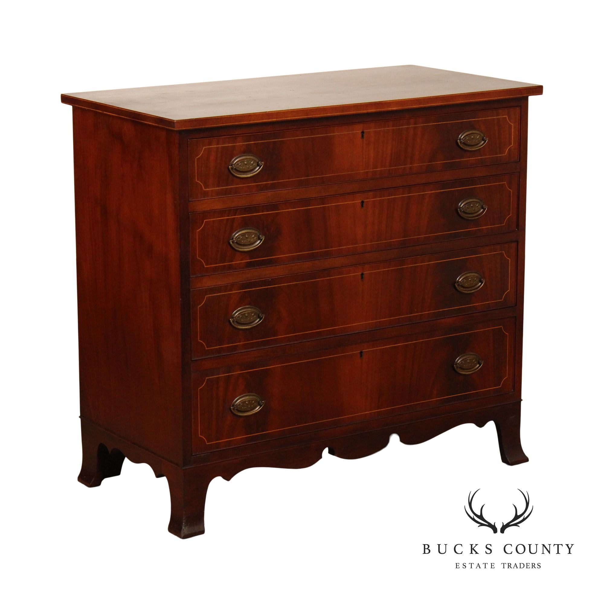 Antique Federal Inlaid Mahogany Chest of Drawers