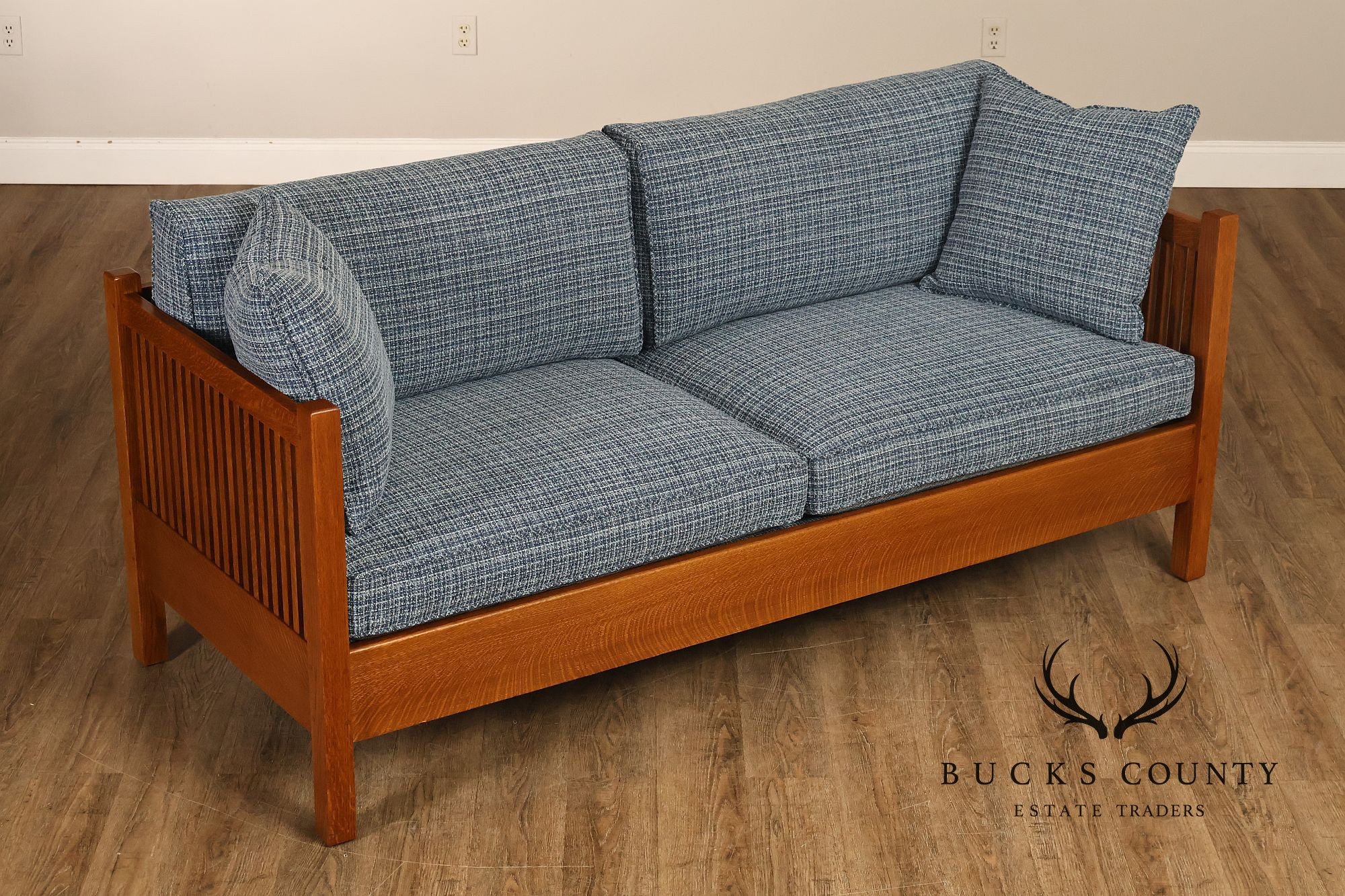 Stickley Mission Collection Oak Spindle Sofa