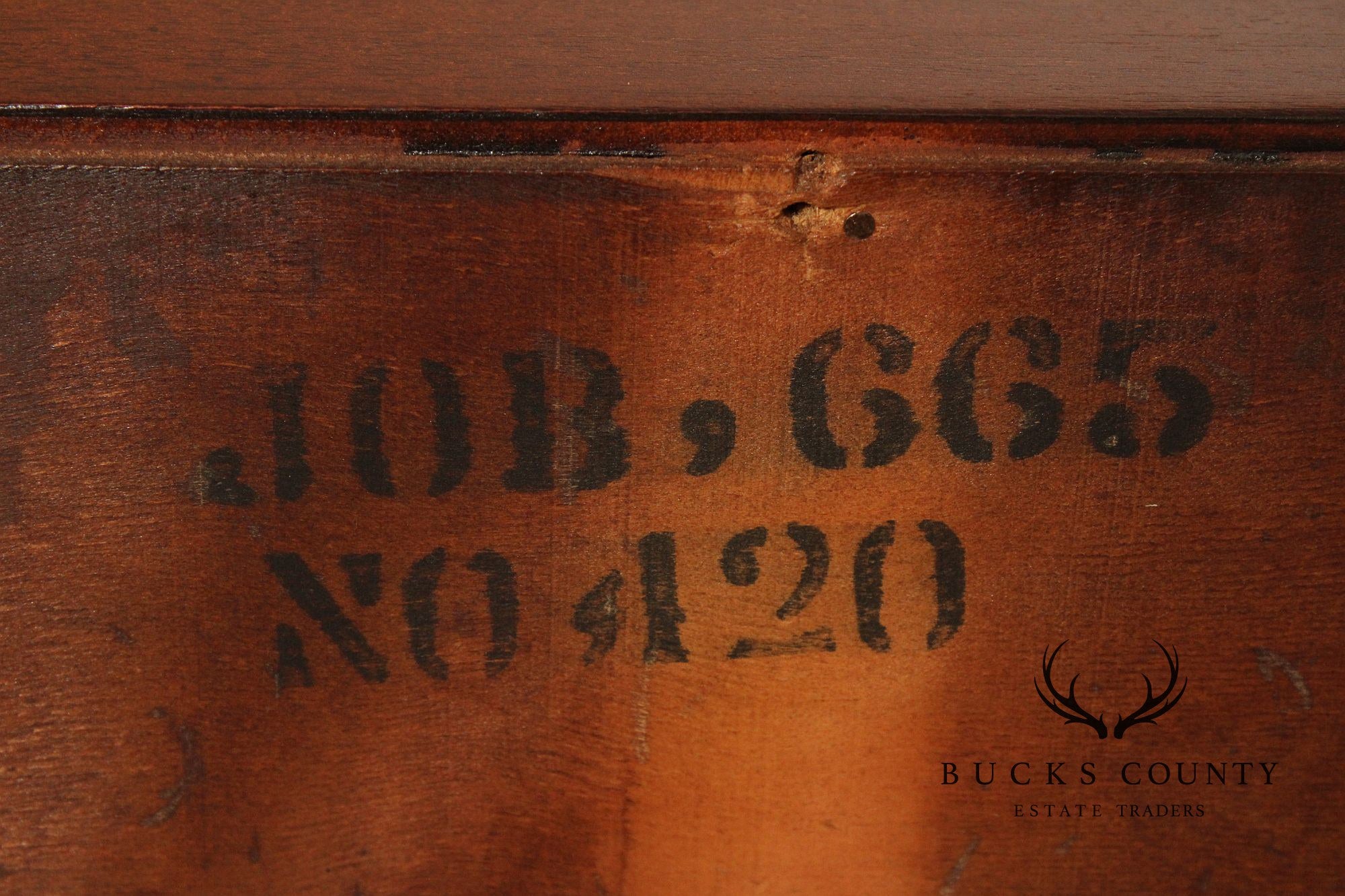 1940's Vintage Mahogany Serpentine Chest of Drawers