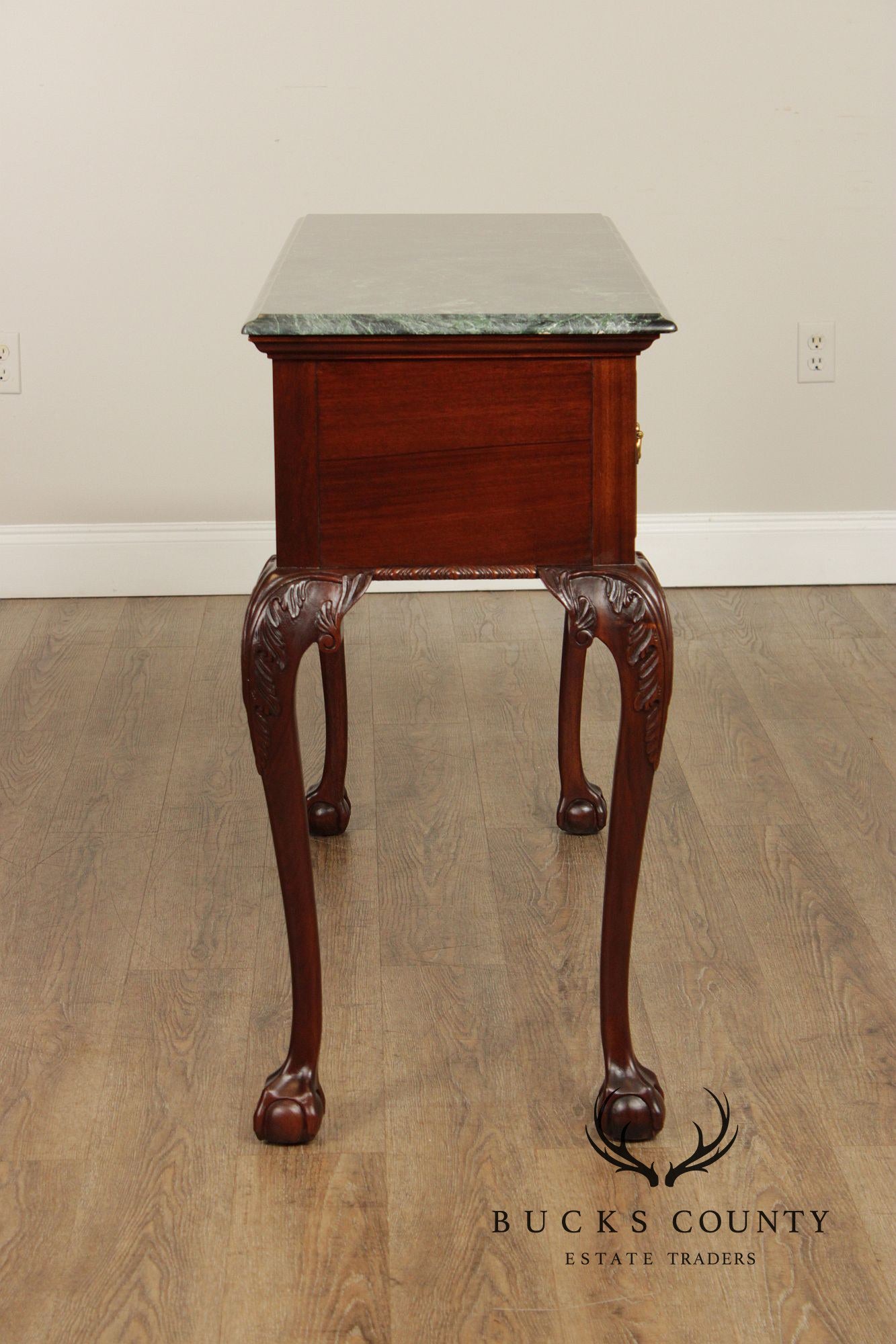 Stickley Georgian Style Granite Top Mahogany Server