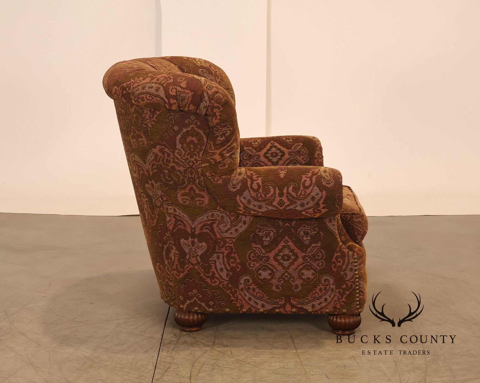 Lillian August Collection Oversized Paisley Upholstered Armchair