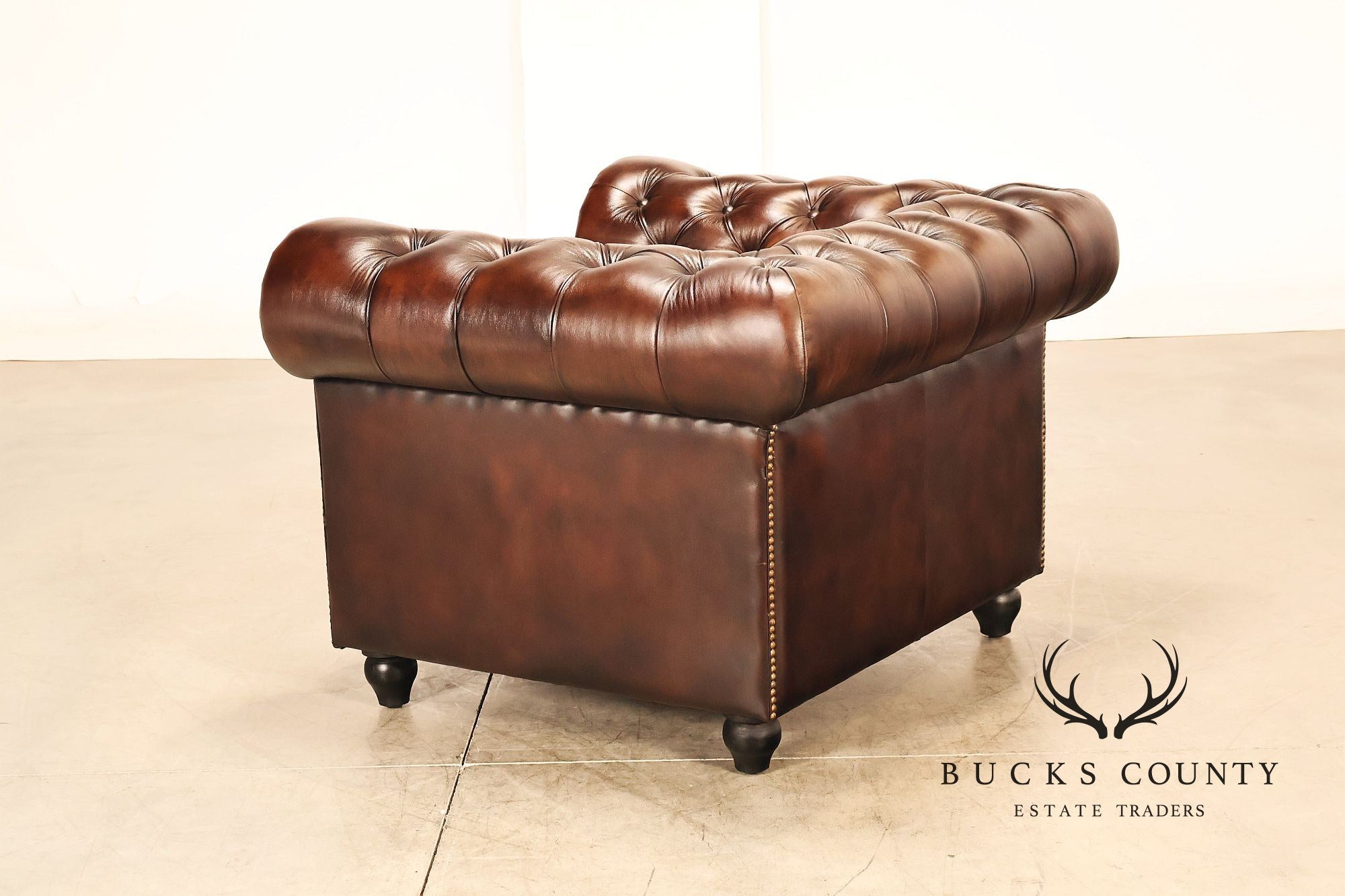 Distressed Brown Single Seater Cushion Chesterfield